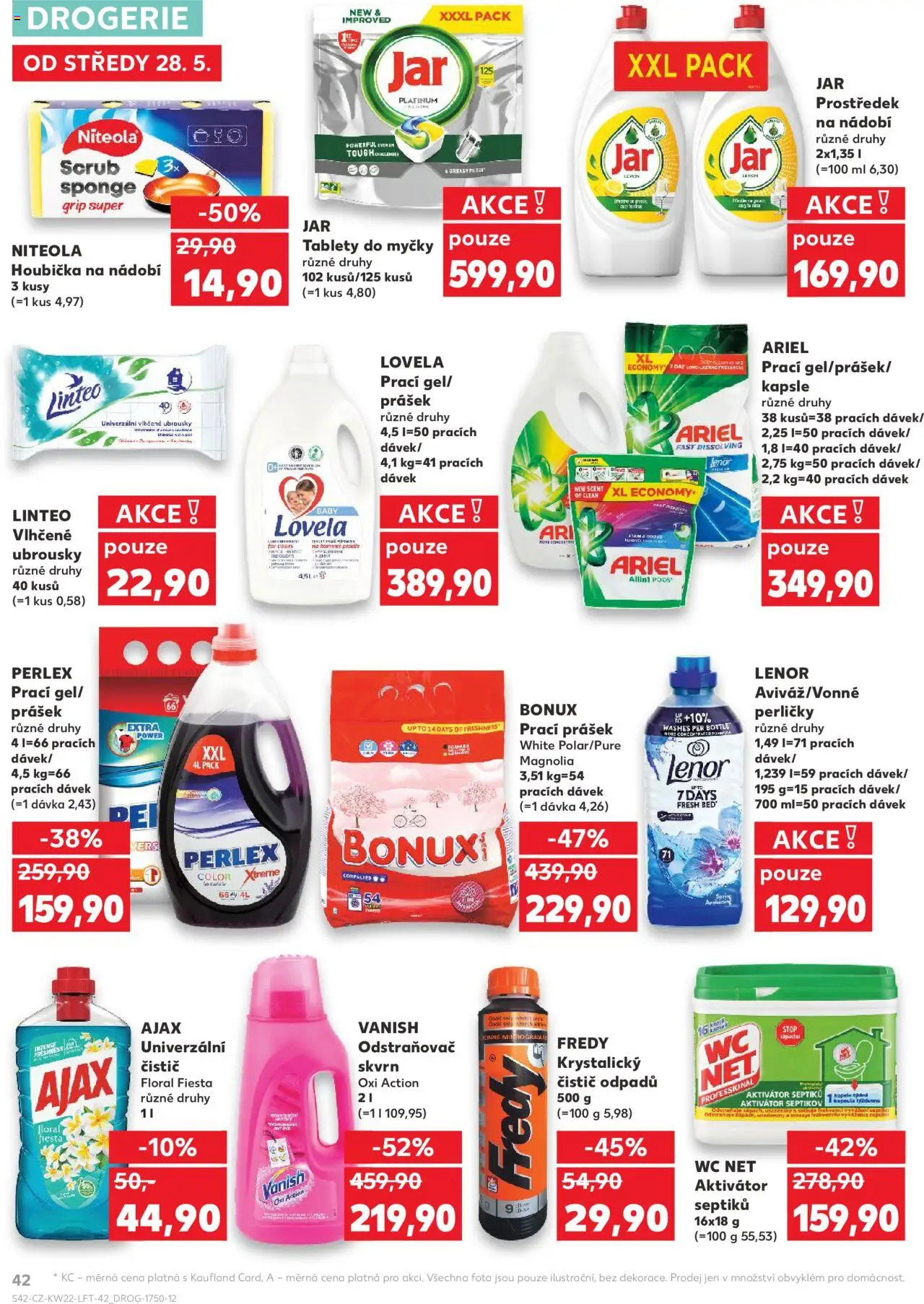 Kaufland leták - Praha 4 od 28.05.2025 | Strana: 42 | Produkty: Tablety do myčky, Univerzální čistič, Wc, Vanish