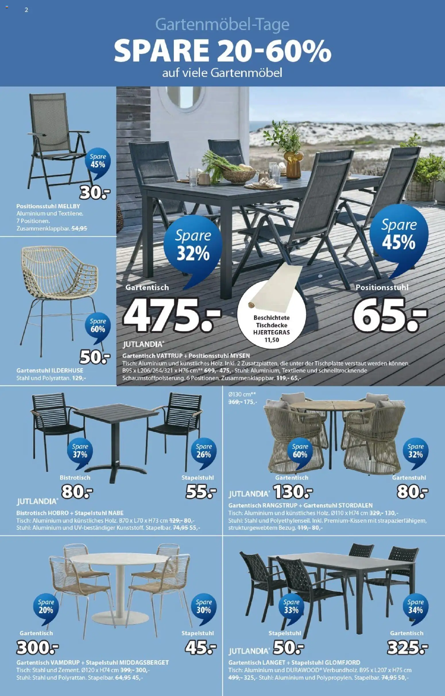 JYSK aktionen – gültig ab 28.04.2026 | Seite: 2 | Produkte: Tisch, Stuhl, Gartenmöbel