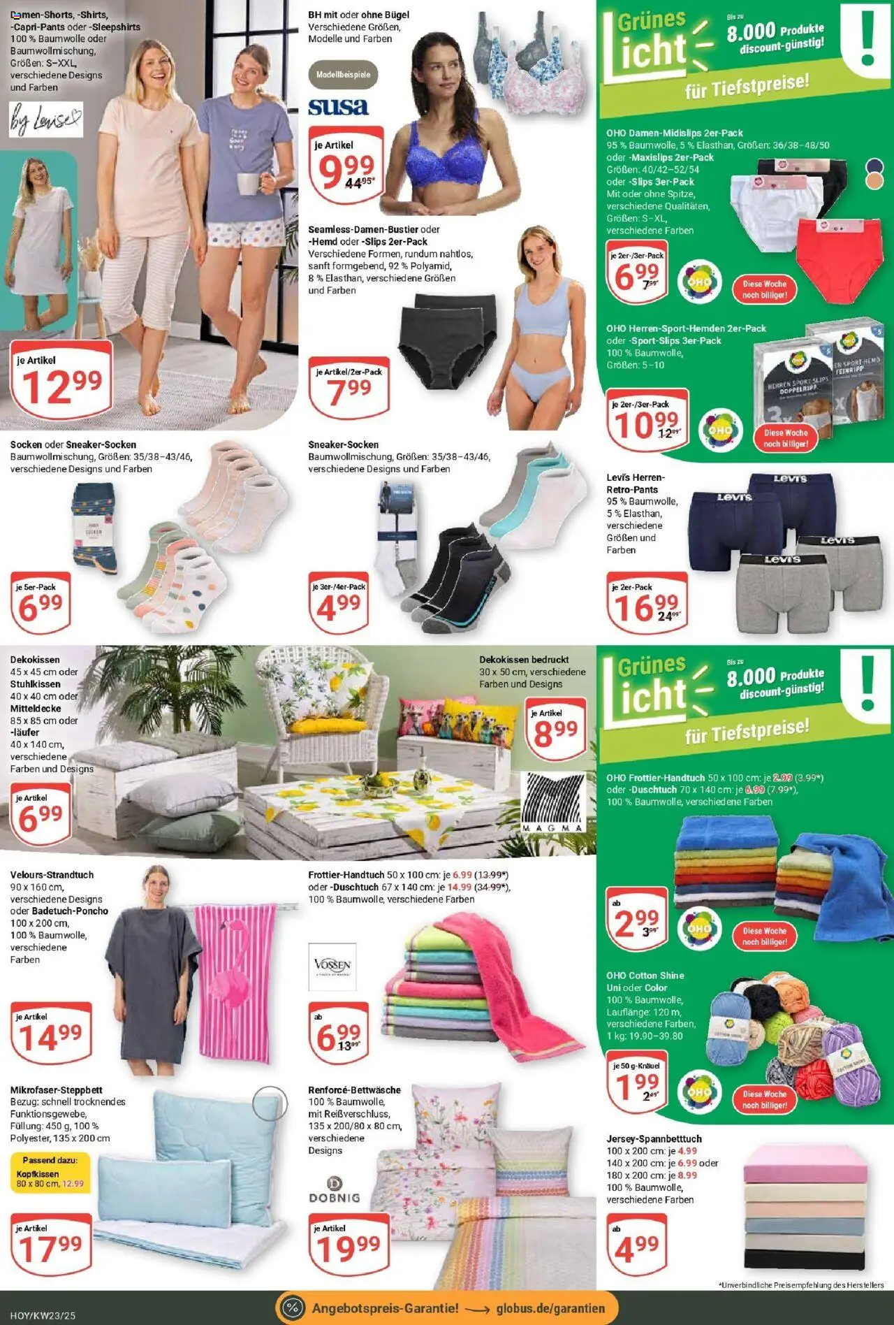 Globus prospekt Hoyerswerda	 - gültig ab dem 01.06.2025 | Seite: 24 | Produkte: Kopfkissen, Hemd, BH, Socken
