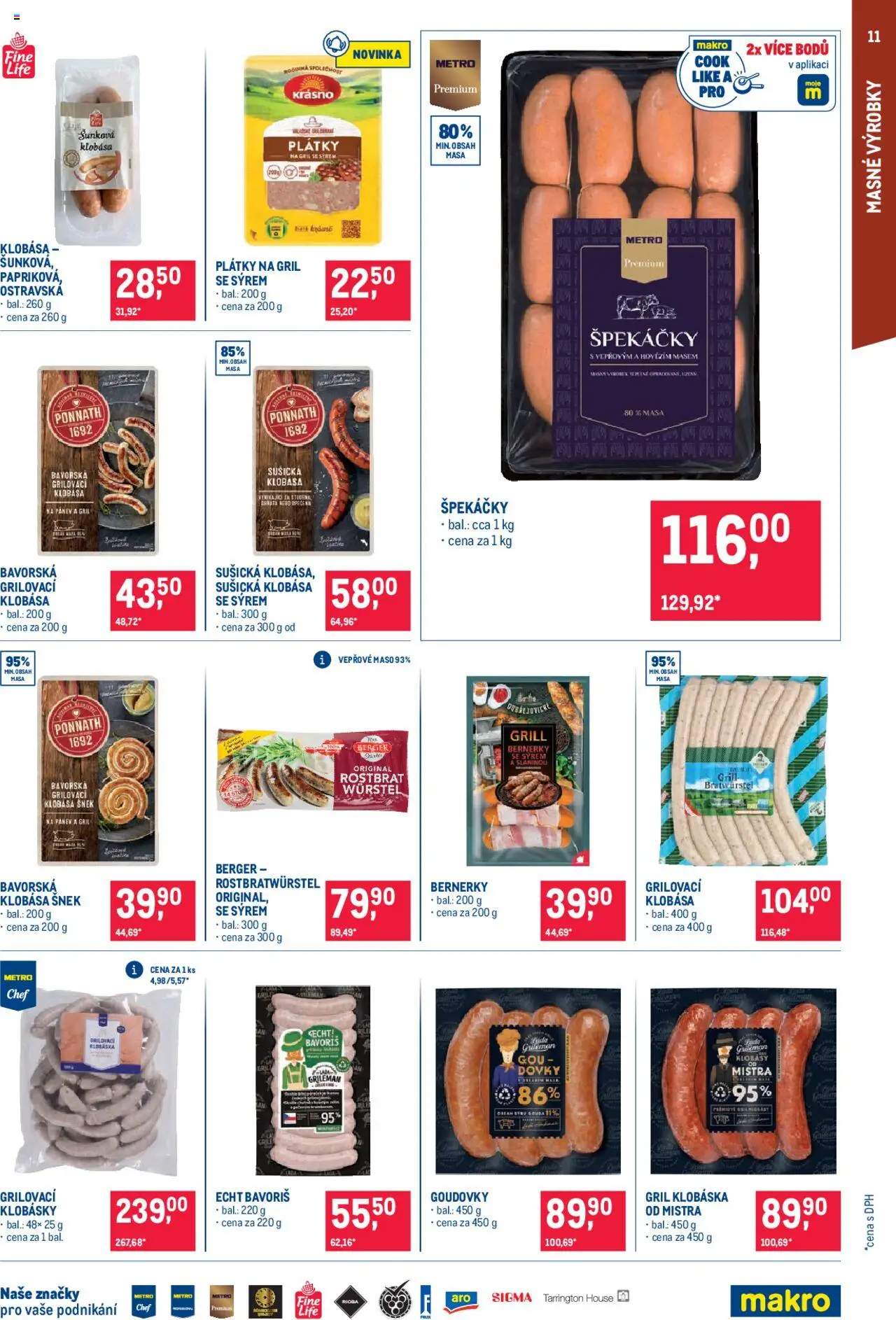 Makro leták - Pro milovníky jídla od 04.06.2025 | Strana: 11 | Produkty: Vepřové maso, Klobása, Klobásy, Klobásky