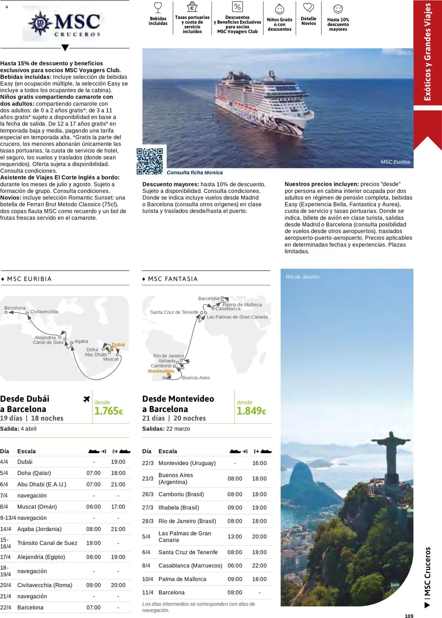 Viajes El Corte Inglés Cruceros marítimos │ válido desde el 01.01.2026 | Página: 110 | Productos: Navegación