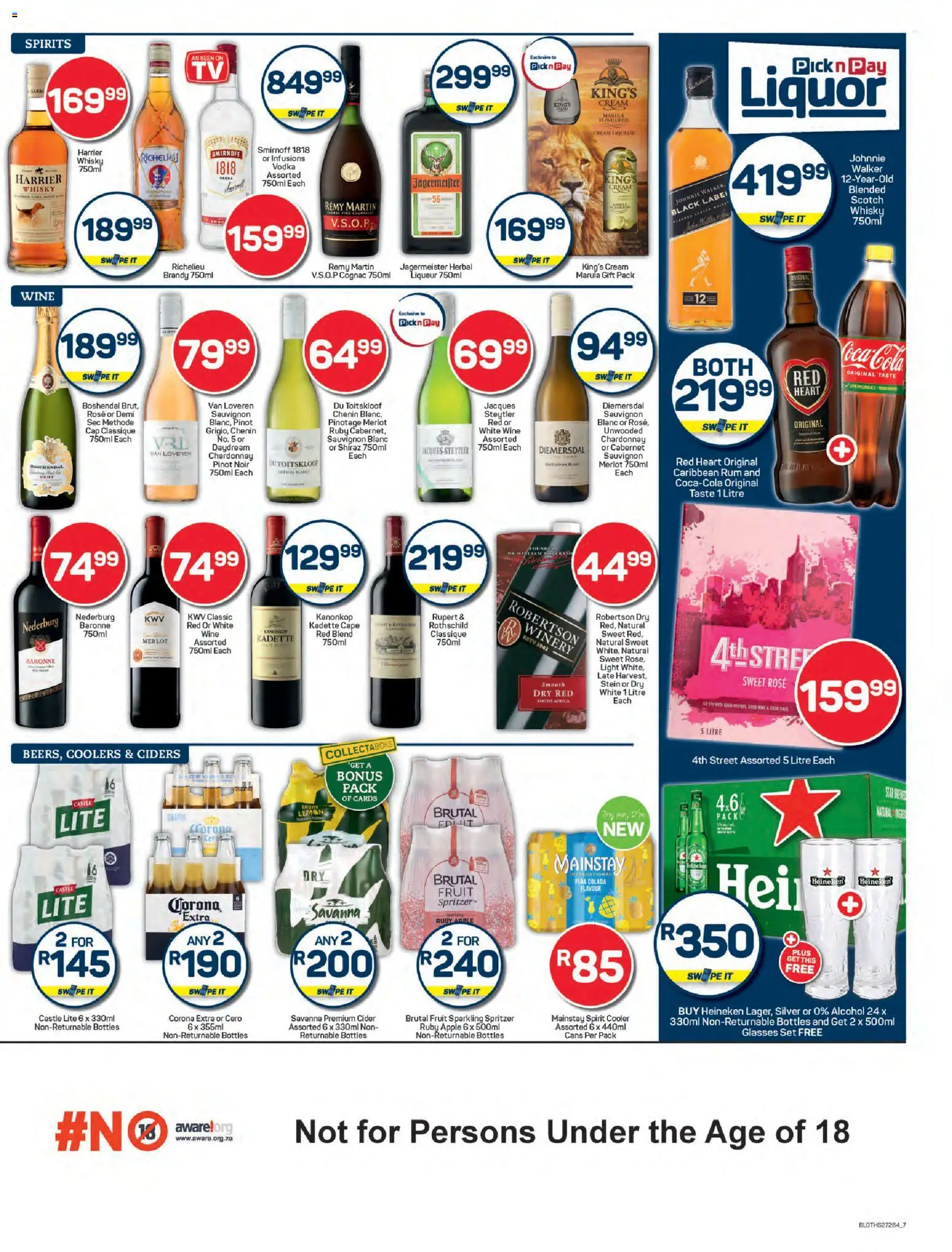 New Pick n Pay catalogue – valid from 23.10.2025 | Page: 7 | Products: Cap, Brandy, Cooler, Fruit