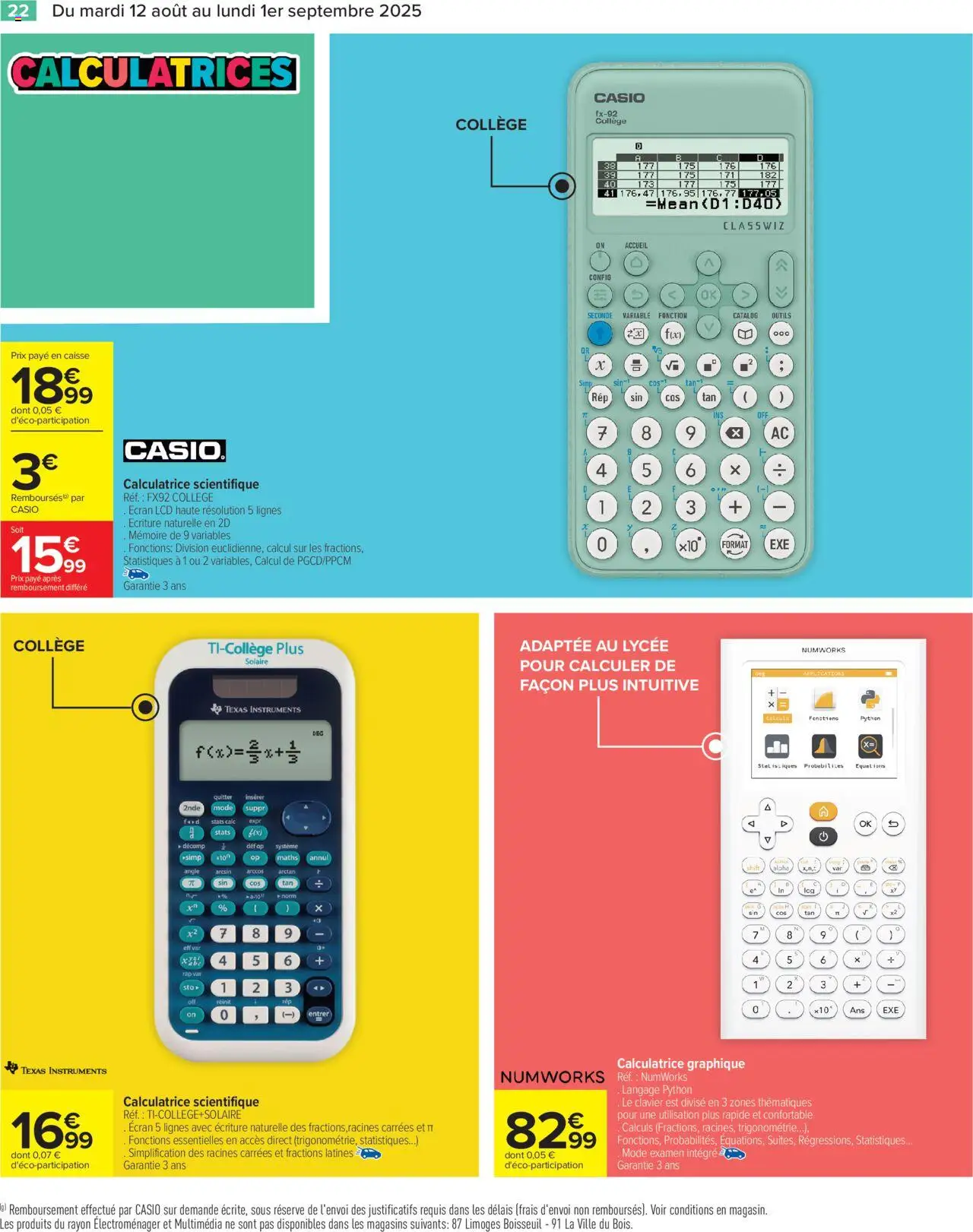 | Page: 24 | Produits: Clavier, Calculatrice, Numworks calculatrice graphique