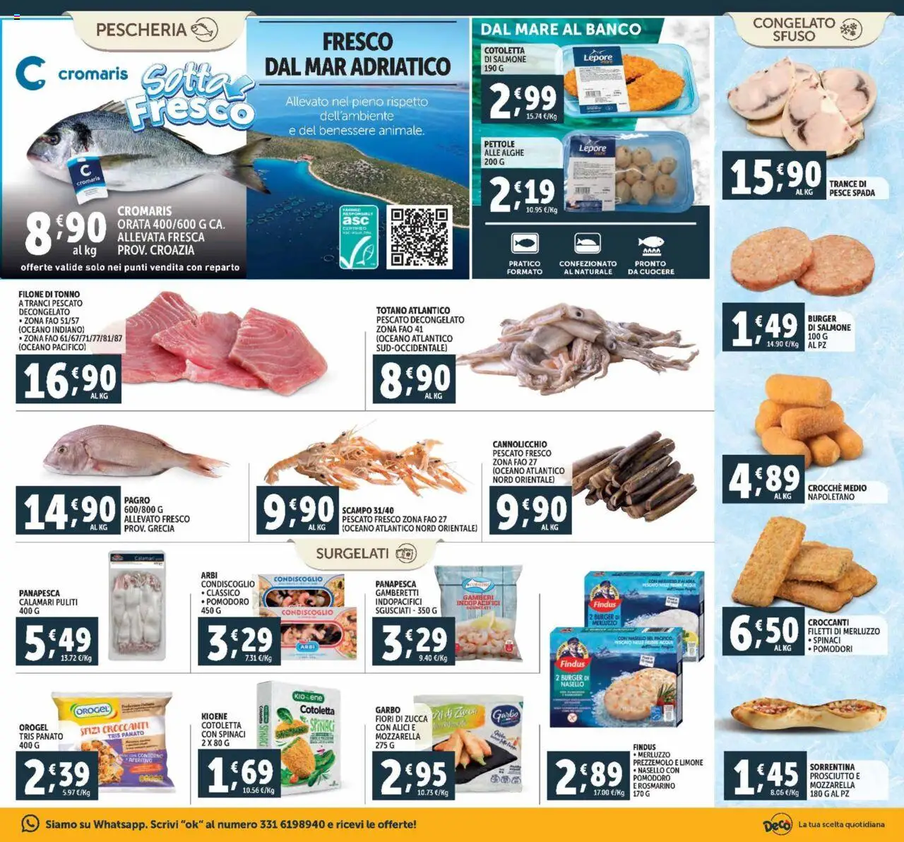 Volantino Decò del 03.10.2025 | Pagina: 7 | Prodotti: Salmone, Limone, Tonno, Gamberetti