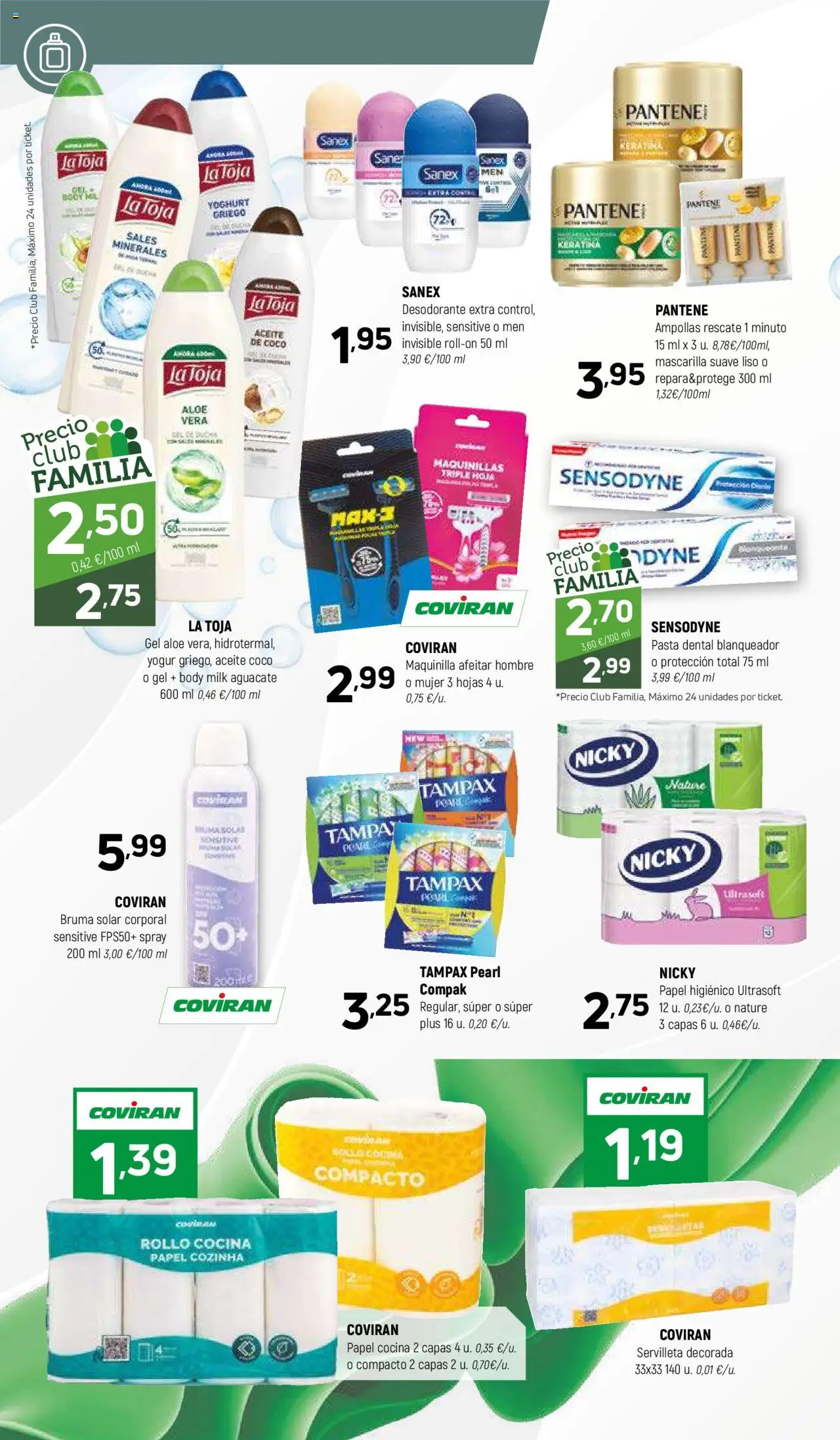 Coviran ofertas │ válido desde el 26.08.2025 | Página: 14 | Productos: Desodorante, Pasta dental, Yogur, Papel higienico