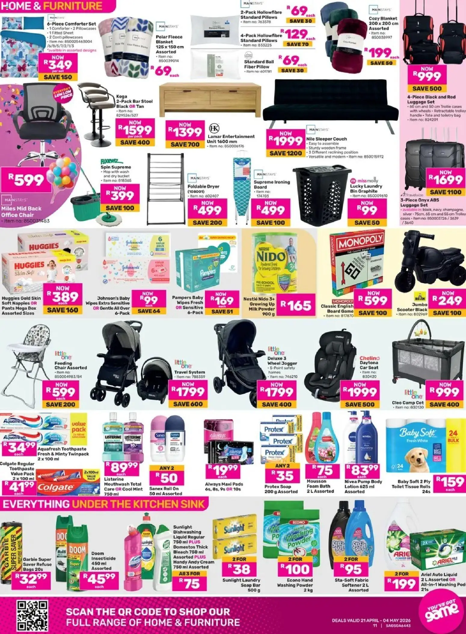 New Game catalogue – valid from 21.04.2026 | Page: 11 | Products: Blanket, Couch, Soap, Washing powder