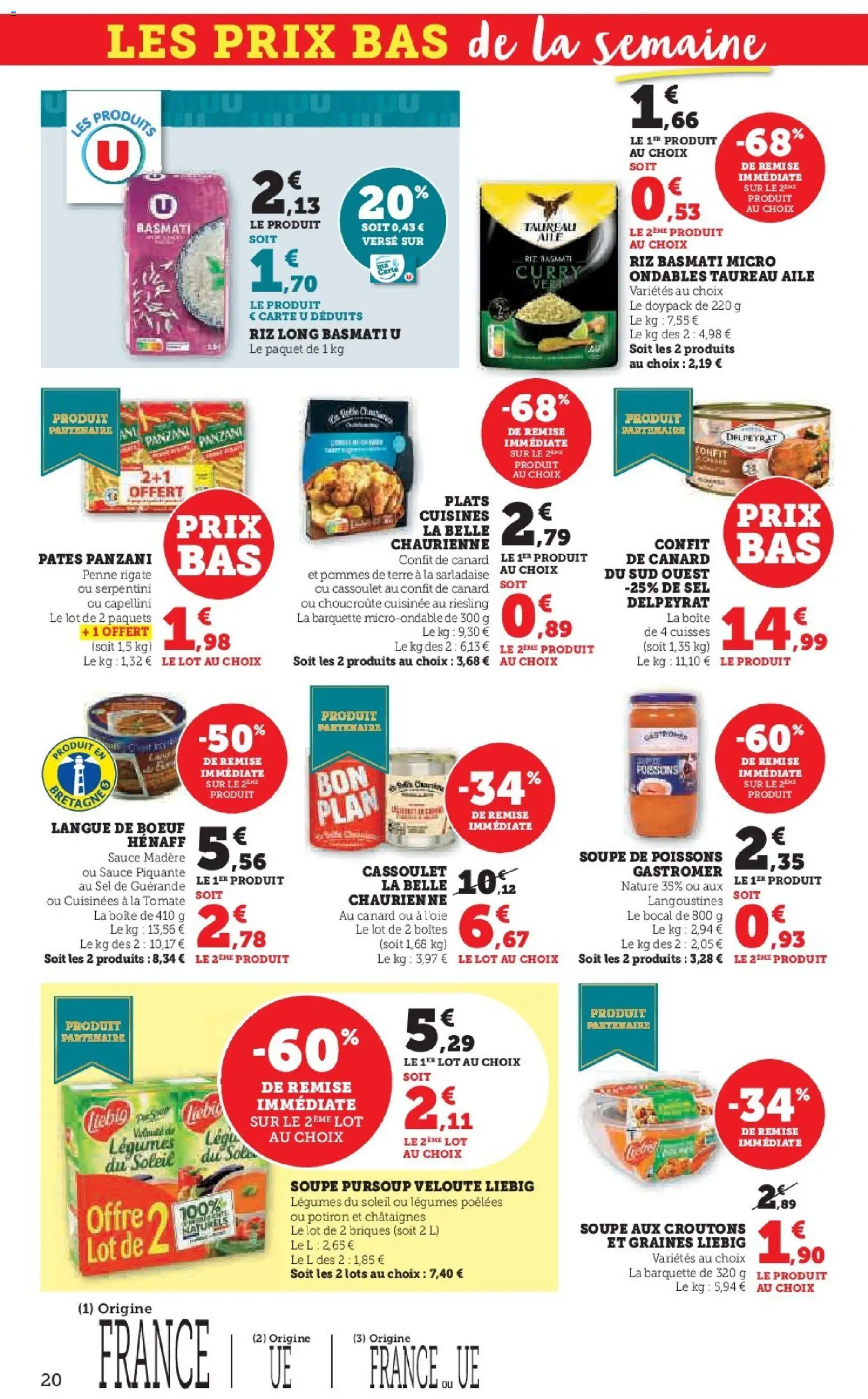 {H1} | Page: 20 | Produits: Riz basmati, Sel, Pommes, Pâtes
