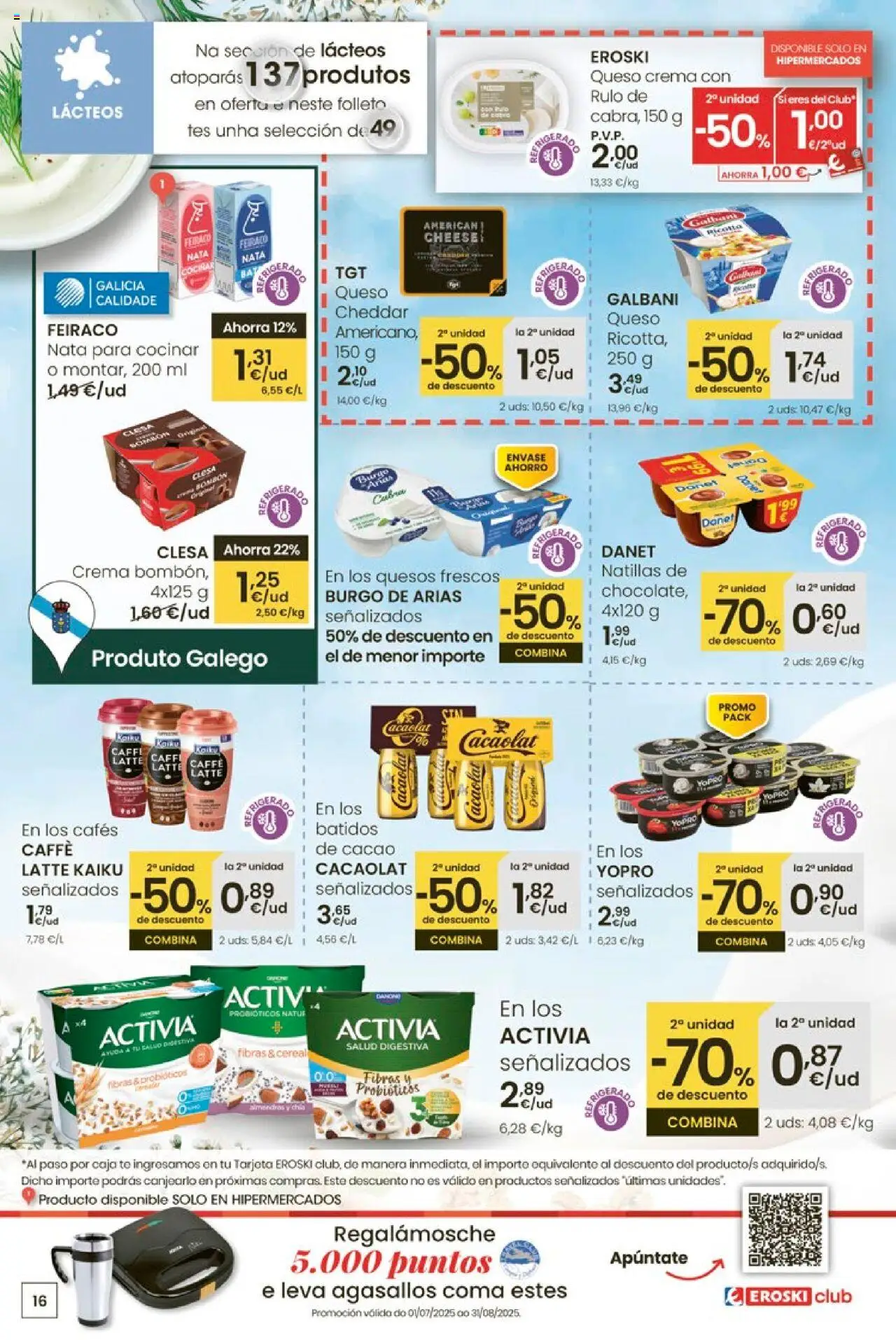 Eroski - Ofertons para conquistarte │ válido desde el 14.08.2025 | Página: 16 | Productos: Πιατοθήκη, Crema, Φρυγανιές σικάλεως, Caja