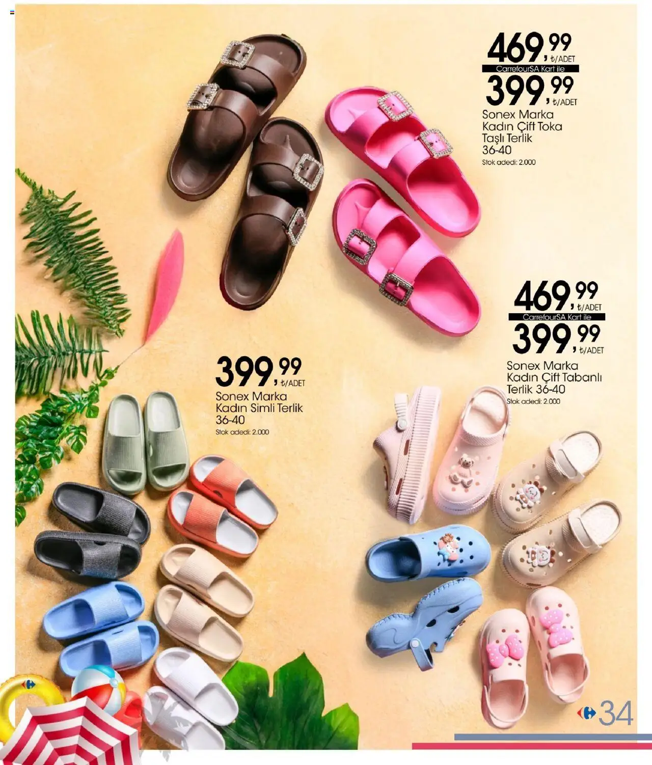 CarrefourSA - Tatil Katalogu  - 02.06.2025 tarihinden itibaren geçerlidir | Sayfa: 34 | Ürünler: Terlik
