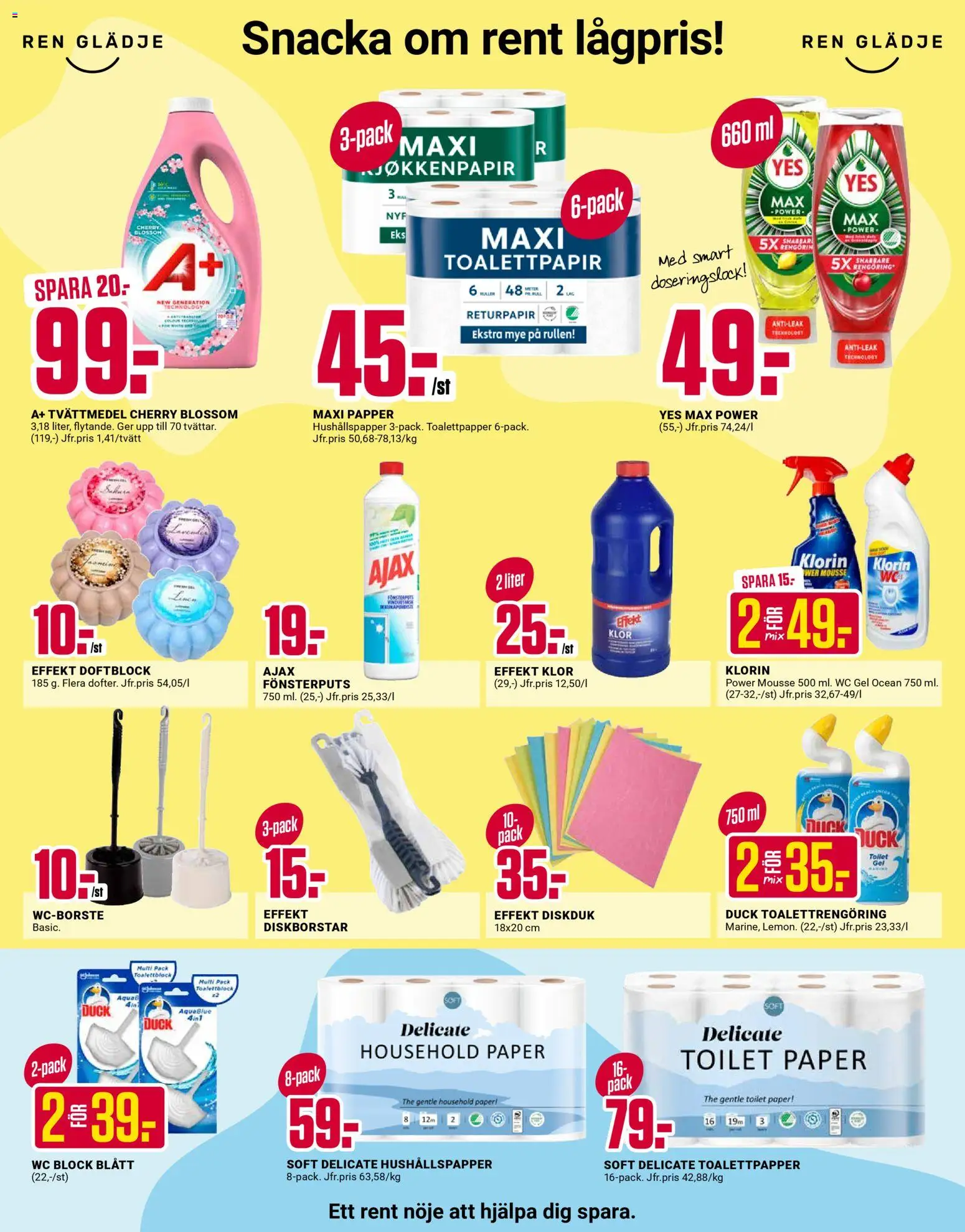 ÖoB reklamblad aktuell från 16.02.2026 | Sida: 10 | Produkter: Mousse, Tvättmedel, Hushållspapper, Papper