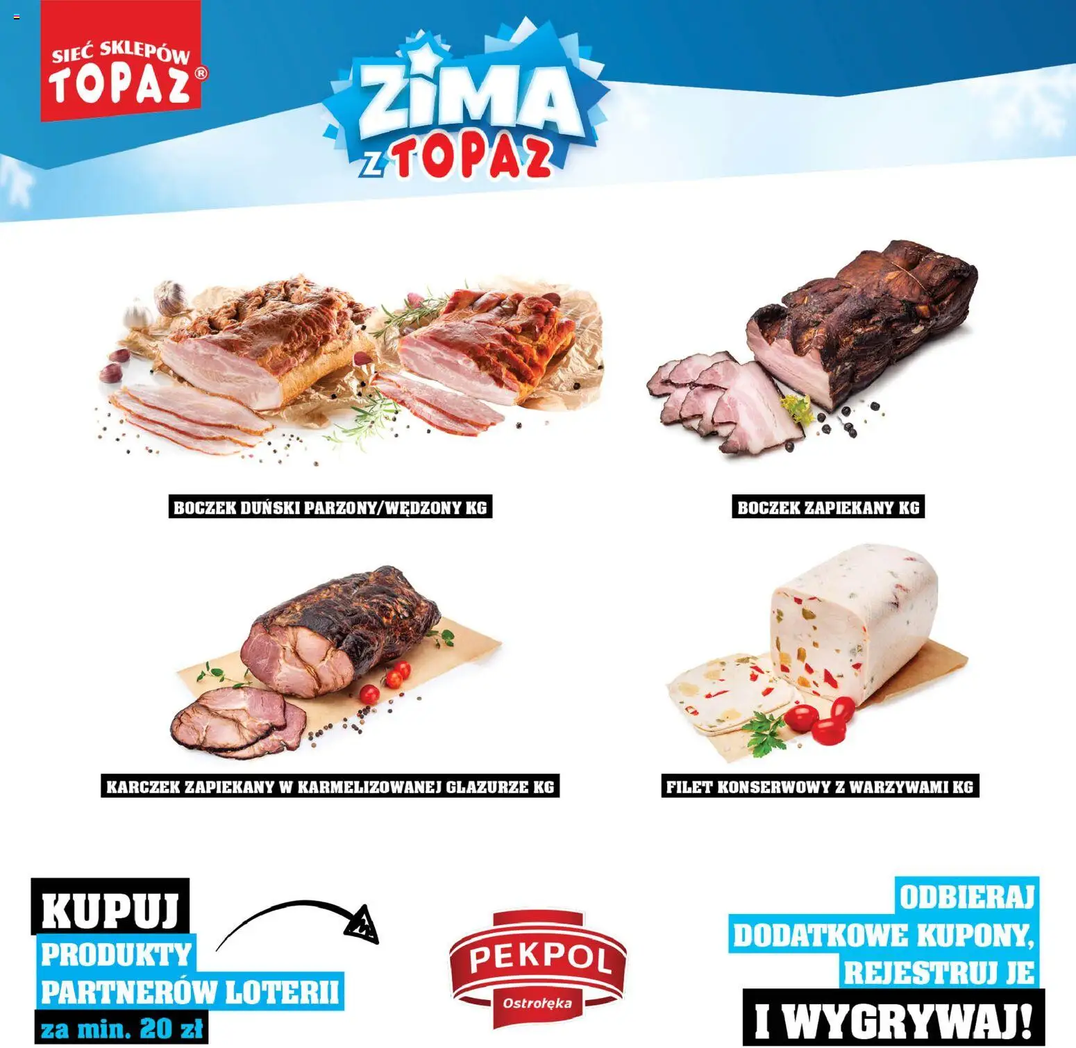 Topaz Gazetka - Katalog Produktów Objętych Loterią od 01.12.2025 | Strona: 4 | Produkty: Boczek