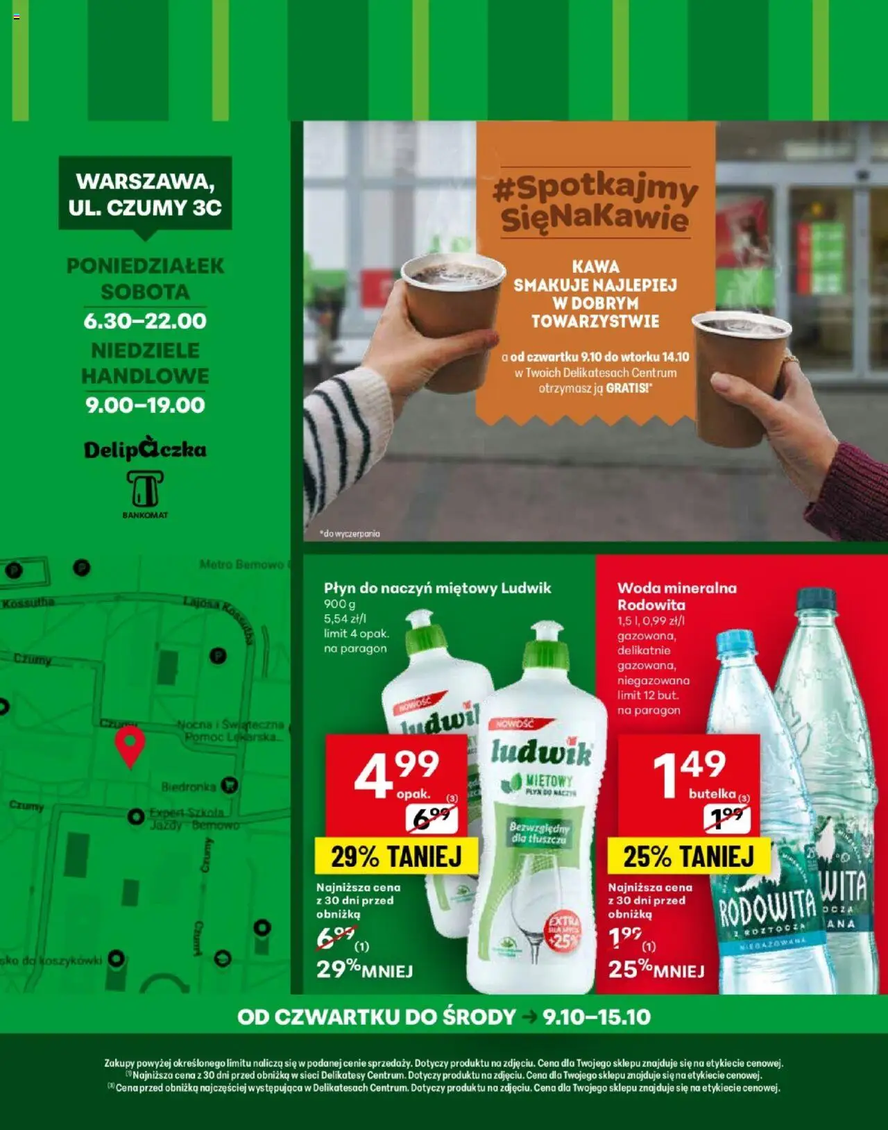 Delikatesy Centrum Gazetka - Warszawa Otwarcie od 09.10.2025 | Strona: 4 | Produkty: Delikatesy, Kawa, Woda