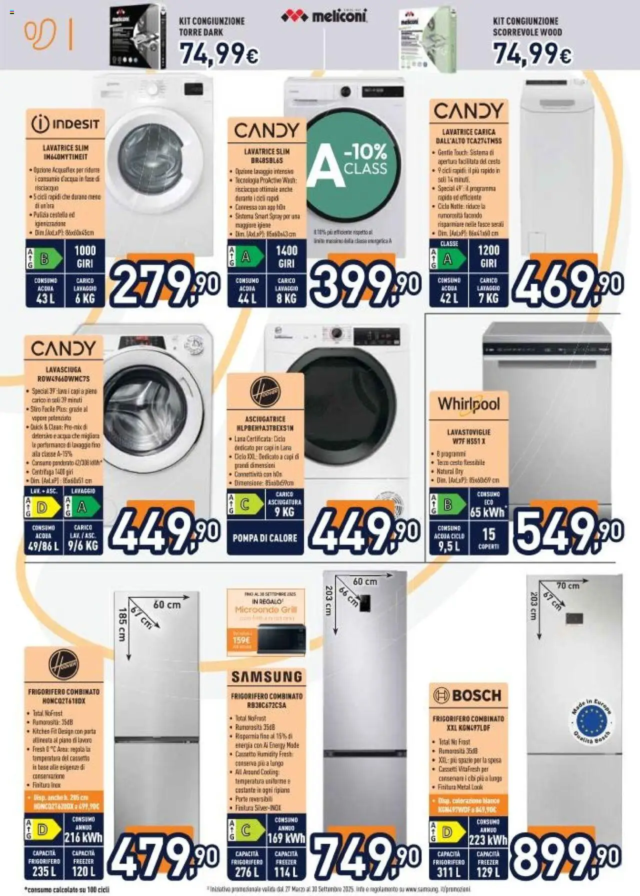 Volantino Unieuro del 22.08.2025 | Pagina: 23 | Prodotti: Acqua, Lavastoviglie, Frigorifero, Samsung