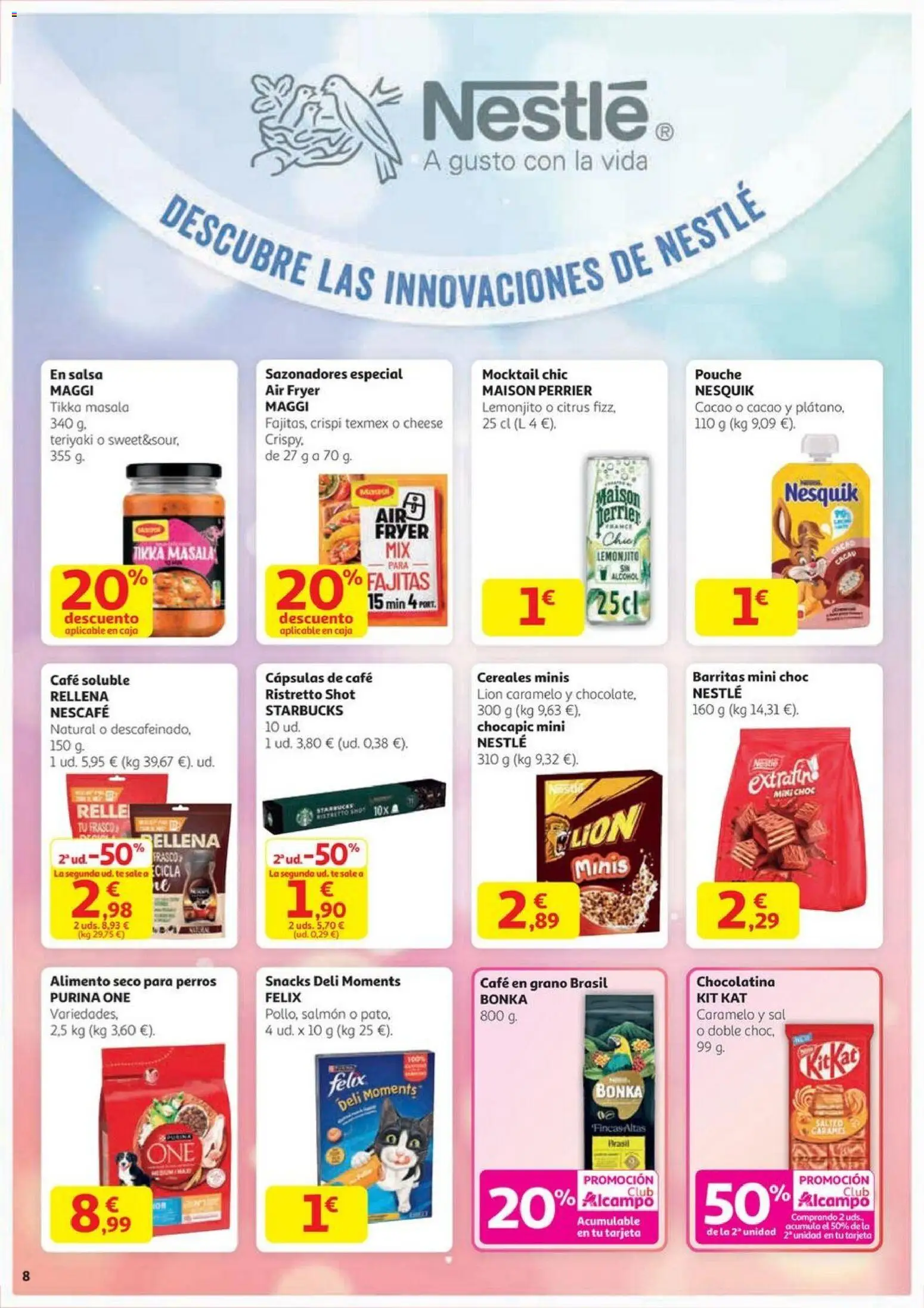 Alcampo - HG Madrid Unificado  │ válido desde el 23.10.2025 | Página: 8 | Productos: Café, Té, Café en grano, Φρυγανιές σικάλεως