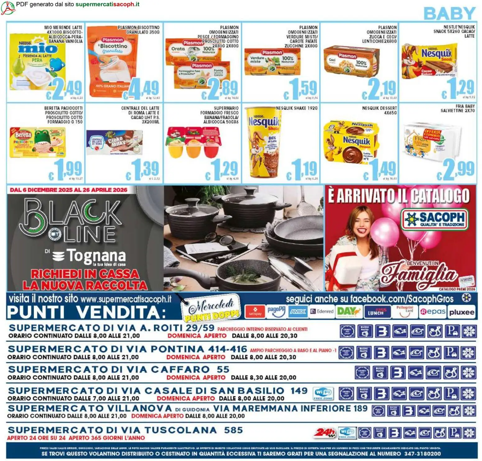 Volantino Sacoph del 13.02.2026 | Pagina: 20 | Prodotti: Patate, Orata, Latte, Cacao