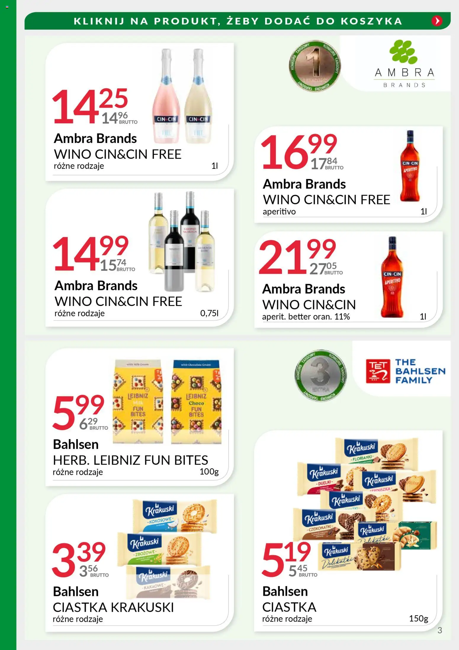 Eurocash Gazetka - Targi Jesień od 17.11.2025 | Strona: 3 | Produkty: Wino, Ciastka