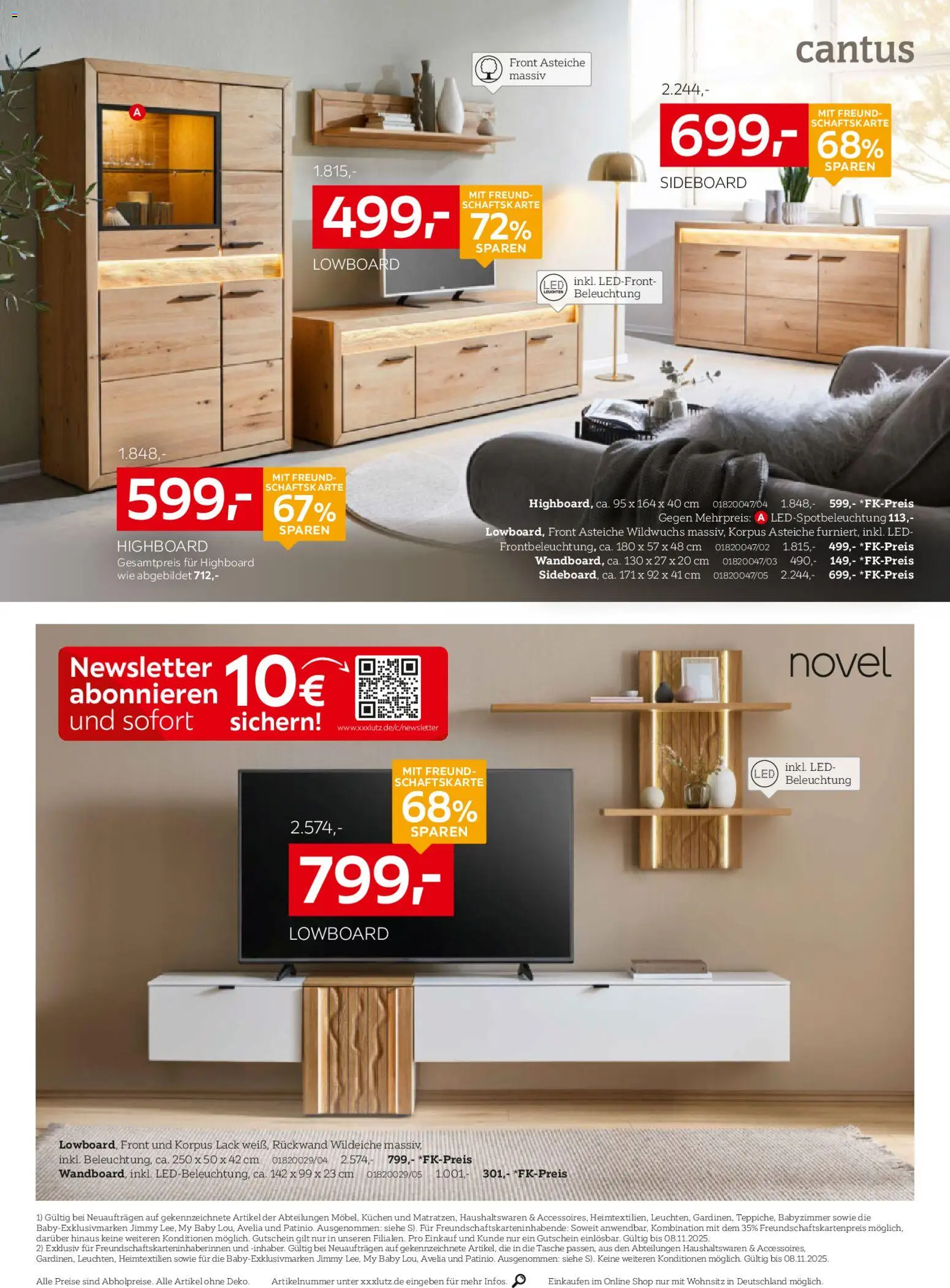 XXXL Lutz Nr. 1 beim Preis – gültig ab 02.11.2025 | Seite: 12 | Produkte: Tasche, Sideboard, HIghboard, Kuchen
