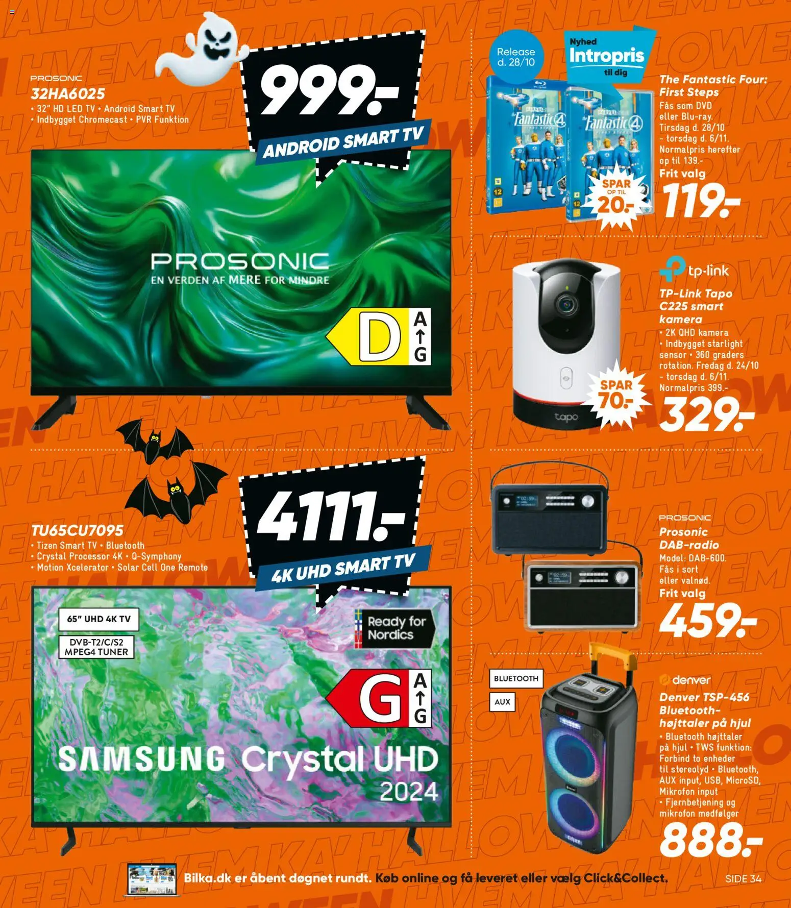 Bilka tilbudsavis – gyldig fra 24.10.2025 | Side: 32 | Produkter: Processor, TV, Søm, Kamera