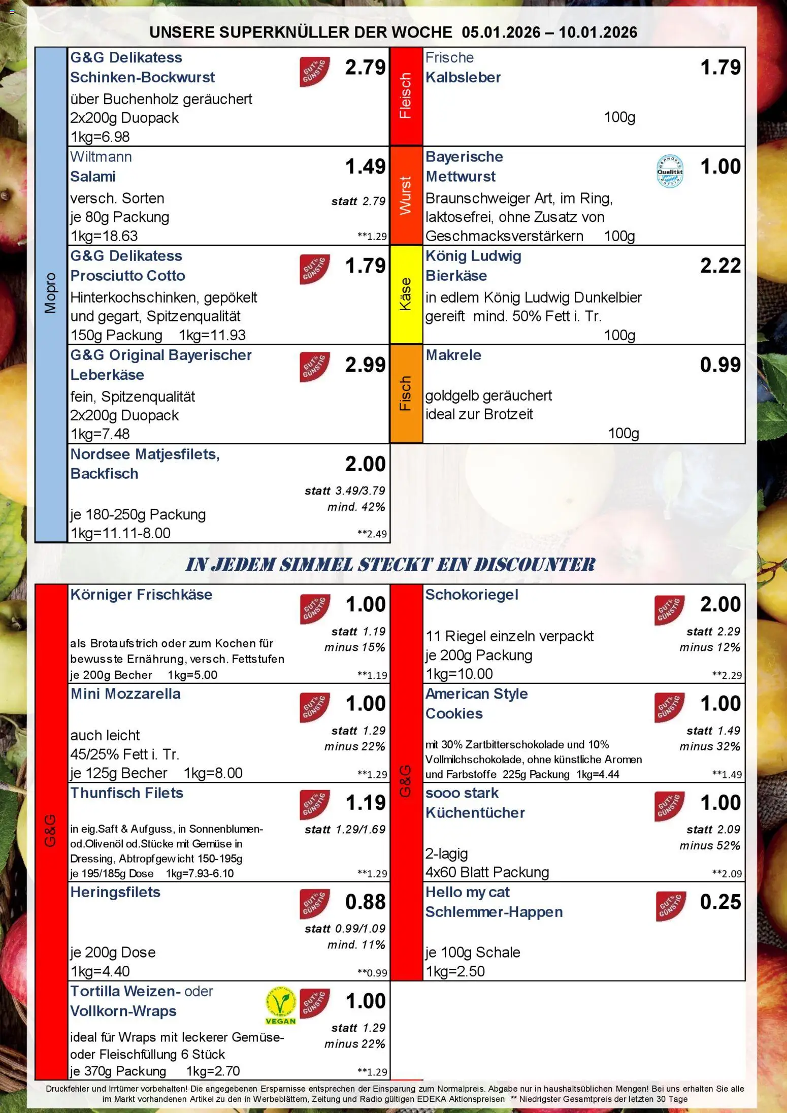 Simmel - Bayern – gültig ab 05.01.2026 | Seite: 7 | Produkte: Gemüse, Wurst, Frischkase, Leberkase