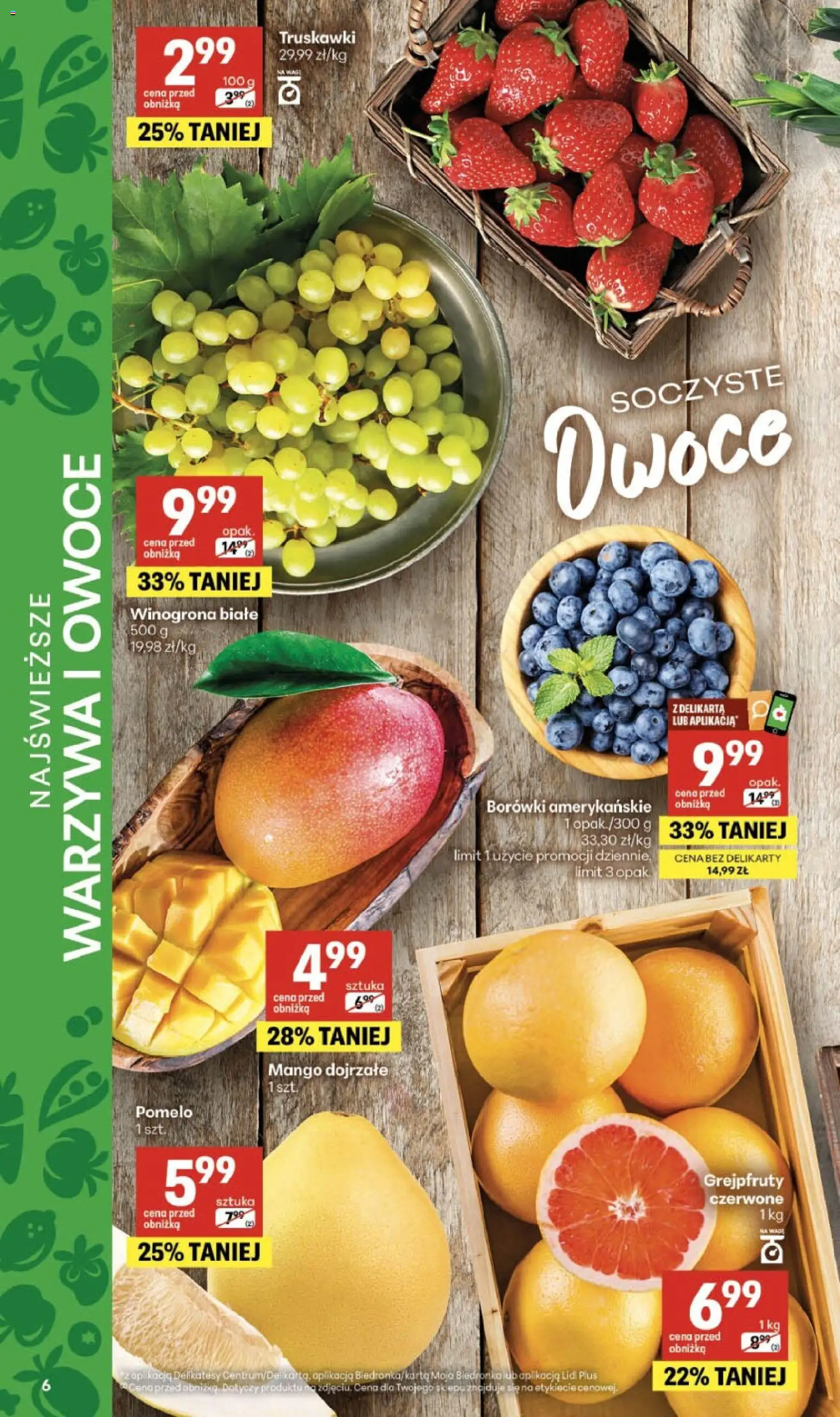 Delikatesy Centrum Gazetka od 05.02.2026 | Strona: 6 | Produkty: Winogrona, Delikatesy, Warzywa, Owoce