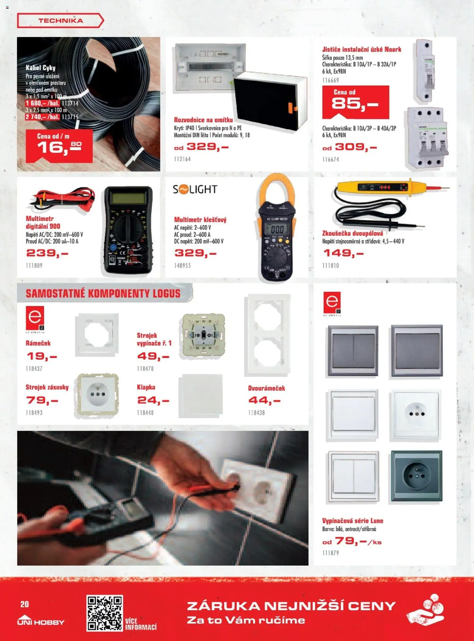 Uni Hobby leták od 29.01.2026 | Strana: 20 | Produkty: Multimetr, Kabel, Elektro, Rámeček