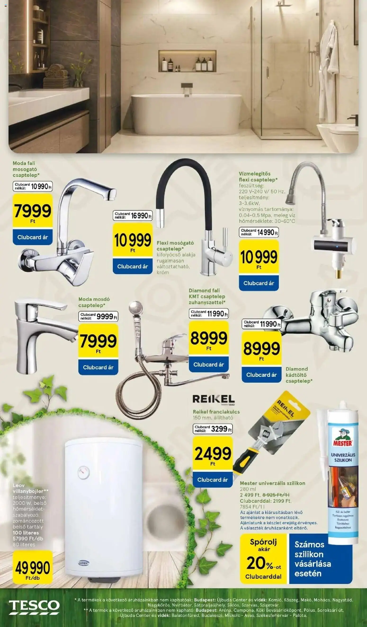 Tesco akciós ujság - amely érvényes a következő dátumtól: 08.04.2026 | Oldal: 18 | Termékek: Csaptelep, Mosdó