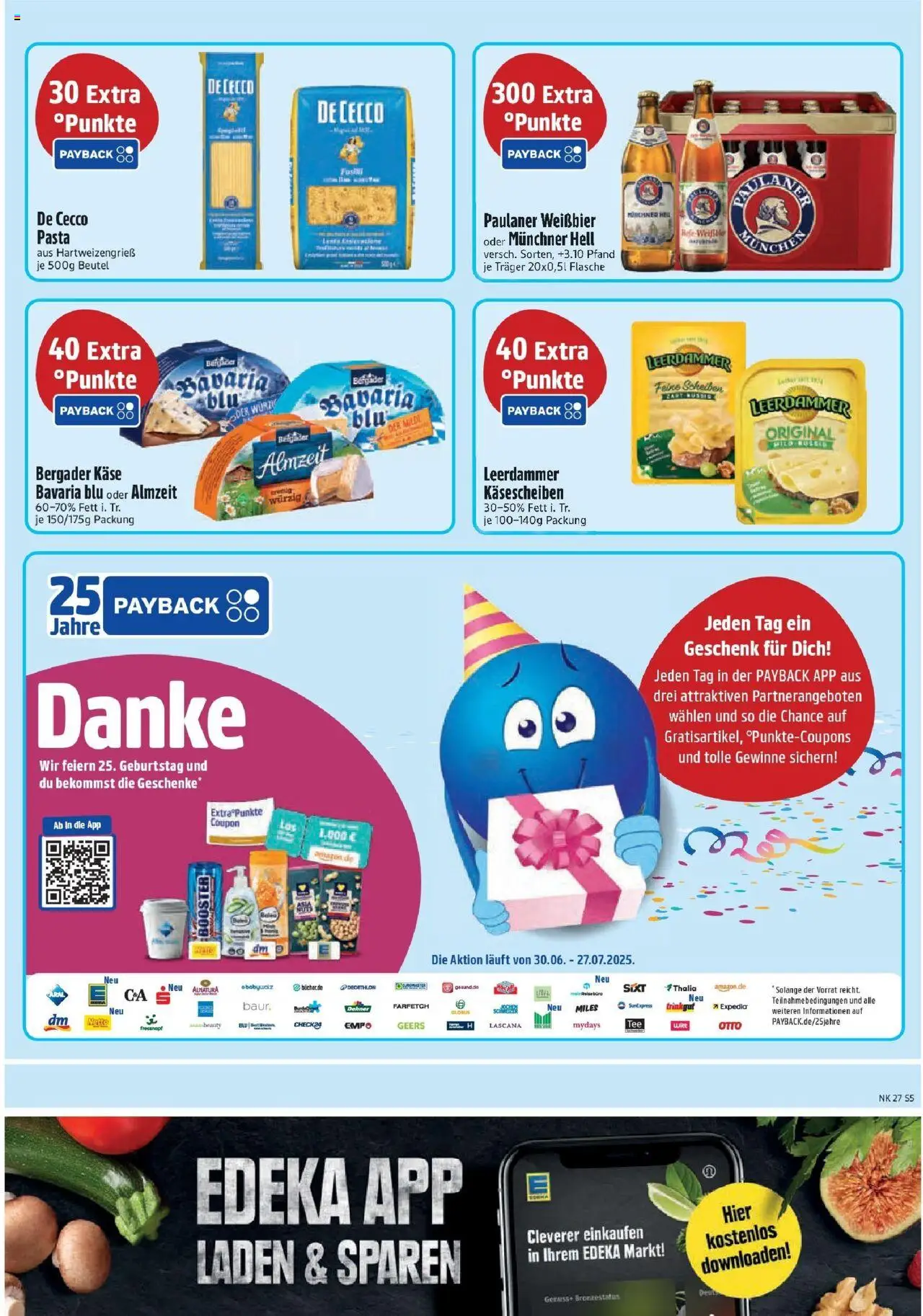 Edeka prospekt Murnau	 - gültig ab dem 29.06.2025 | Seite: 5 | Produkte: Käse, Weißbier, Leerdammer, Pasta