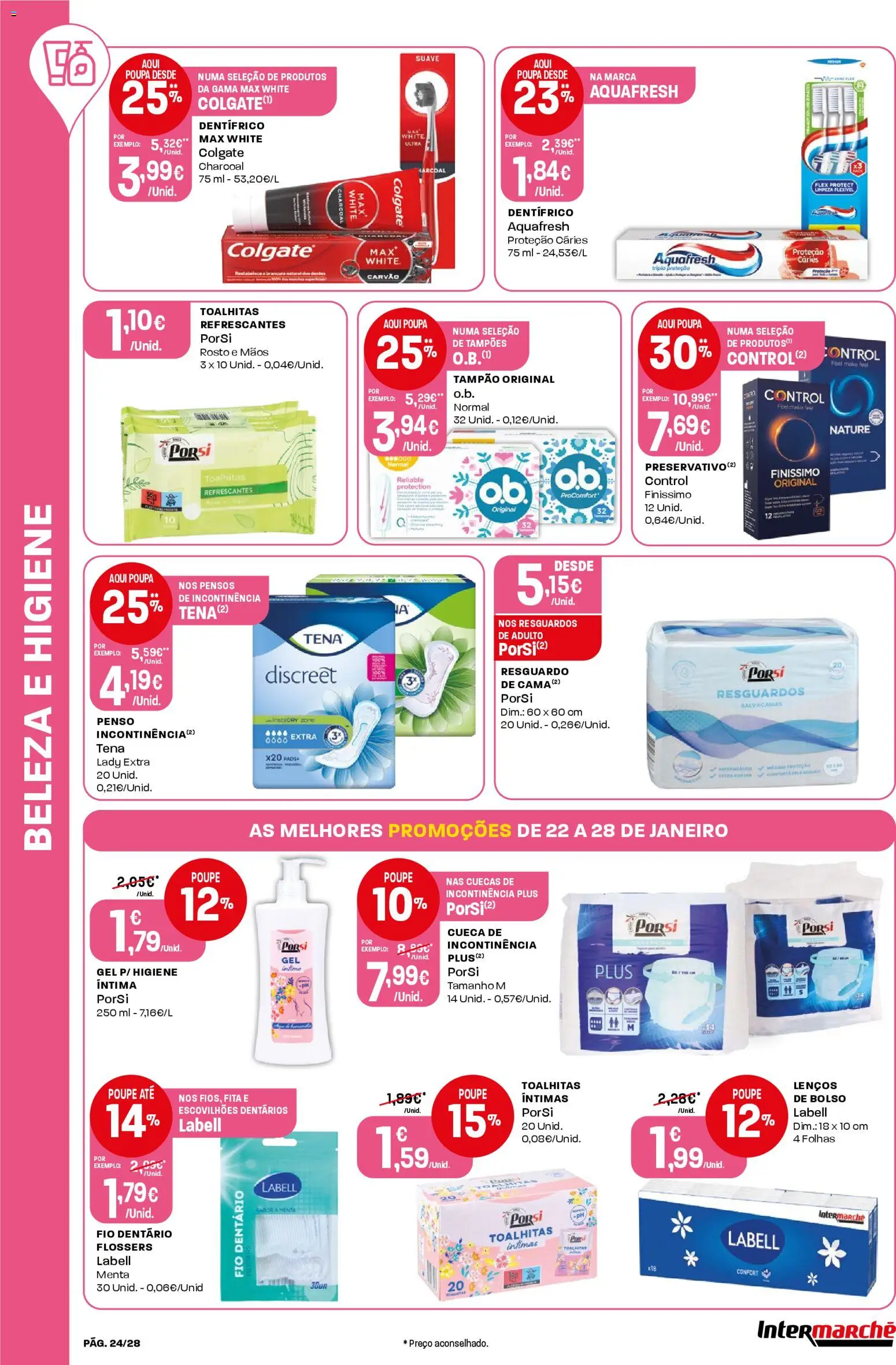 Intermarché Folheto Contact │ válido de 22.01.2026 | Página: 24 | Produtos: Cama, Cuecas
