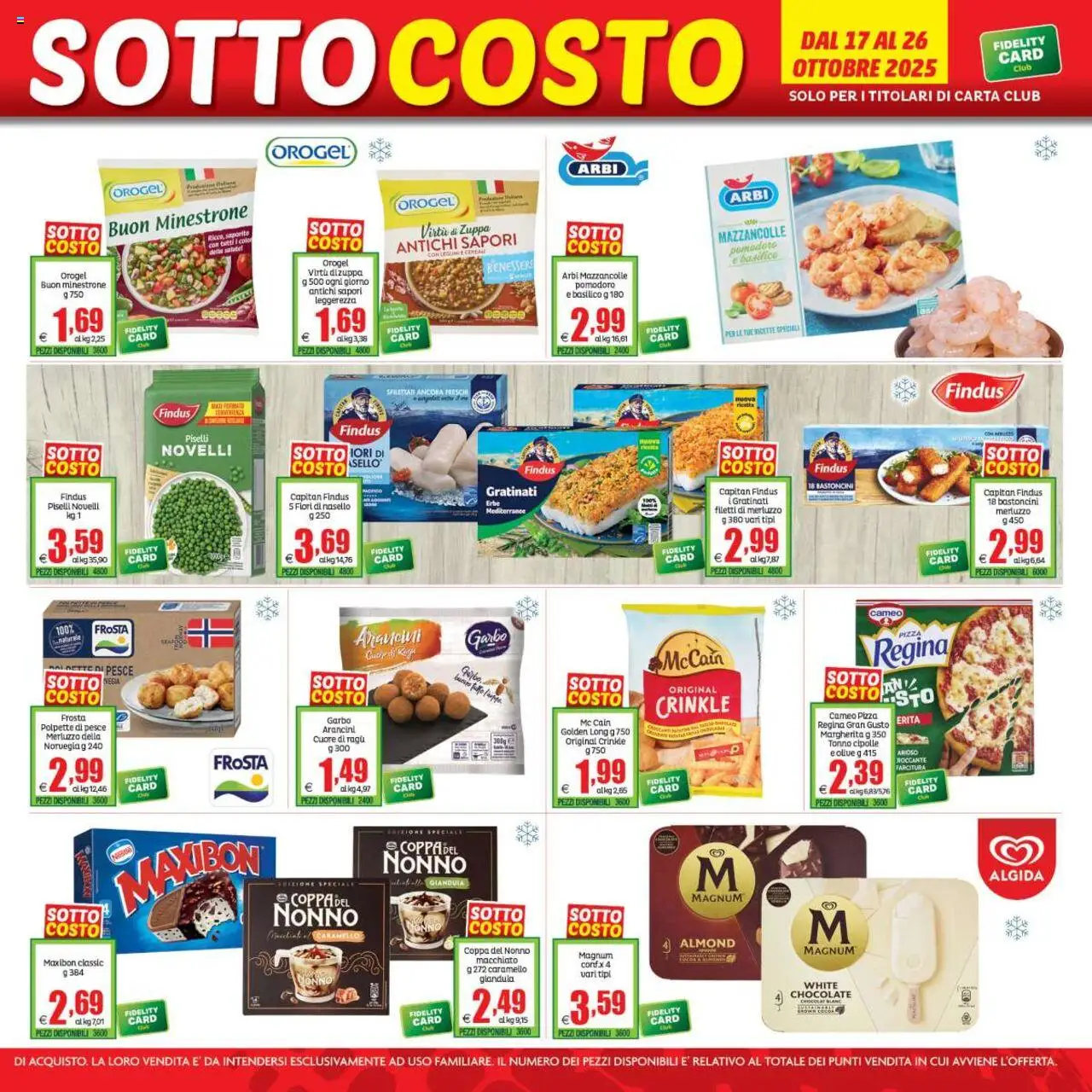 Volantino Elite Supermercati del 17.10.2025 | Pagina: 5 | Prodotti: Minestrone, Mazzancolle, Pomodoro, Tonno