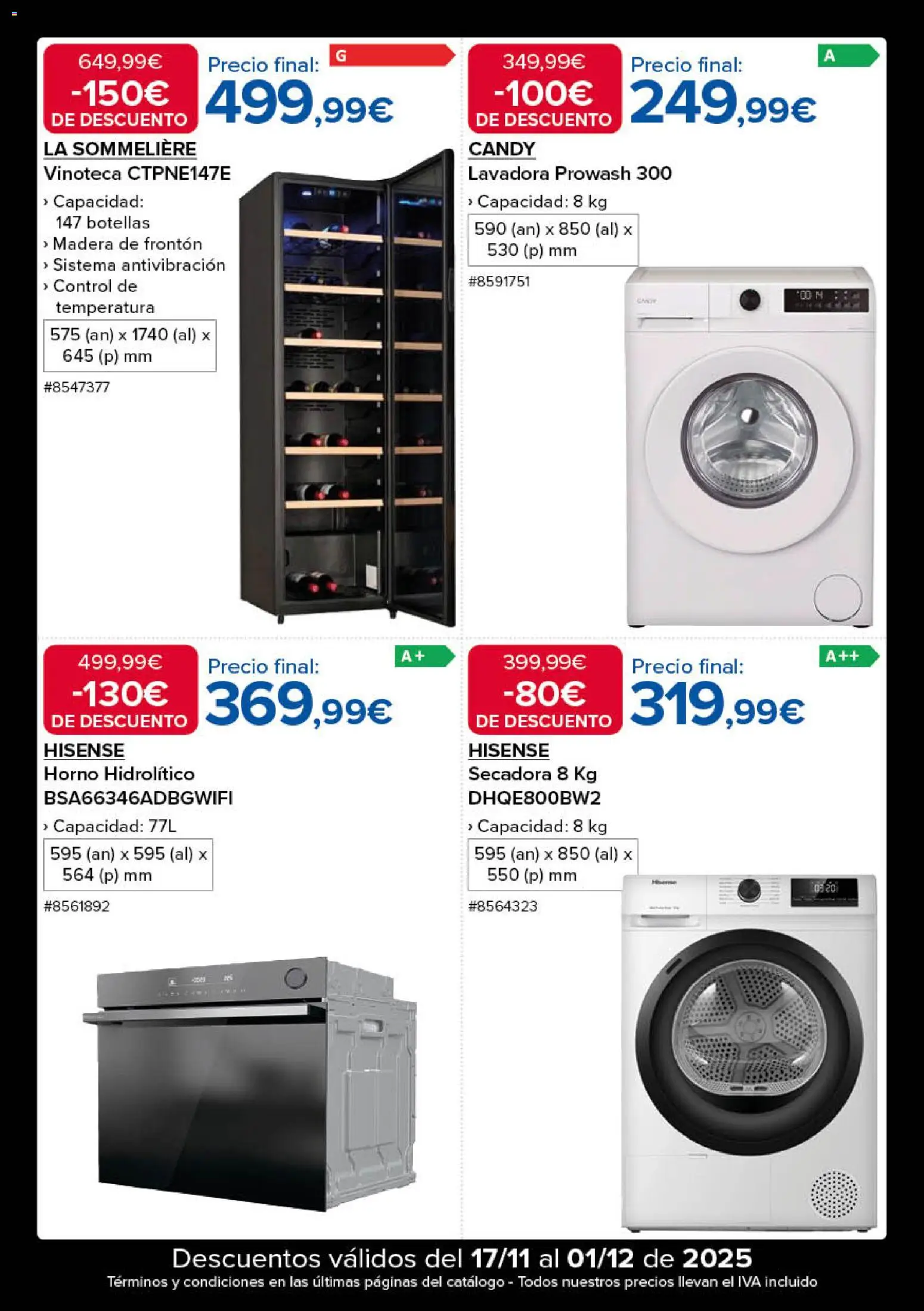Costco Black Friday │ válido desde el 17.11.2025 | Página: 8 | Productos: Lavadora, Secadora, Horno