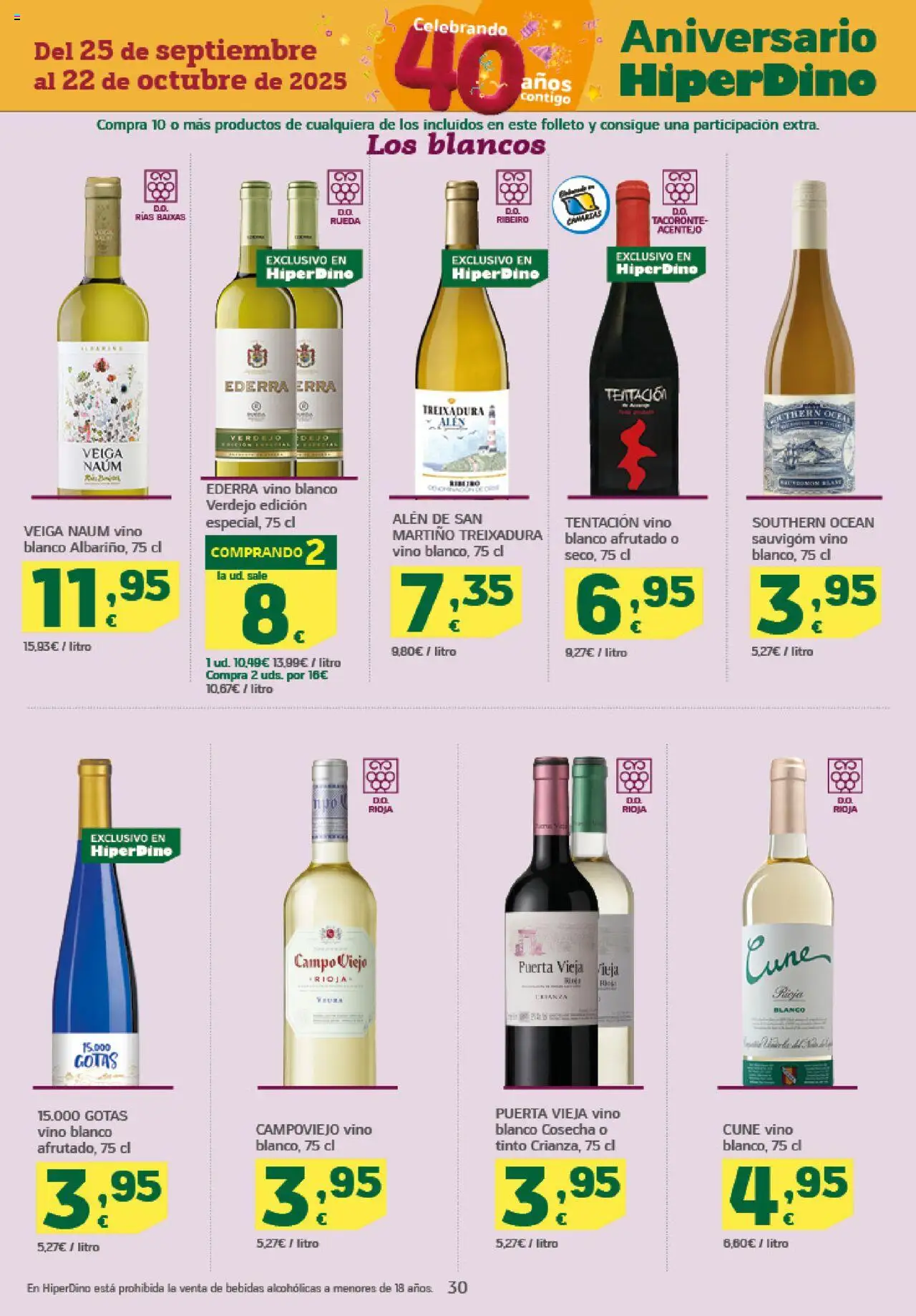 HiperDino folleto │ válido desde el 09.10.2025 | Página: 30 | Productos: Vino