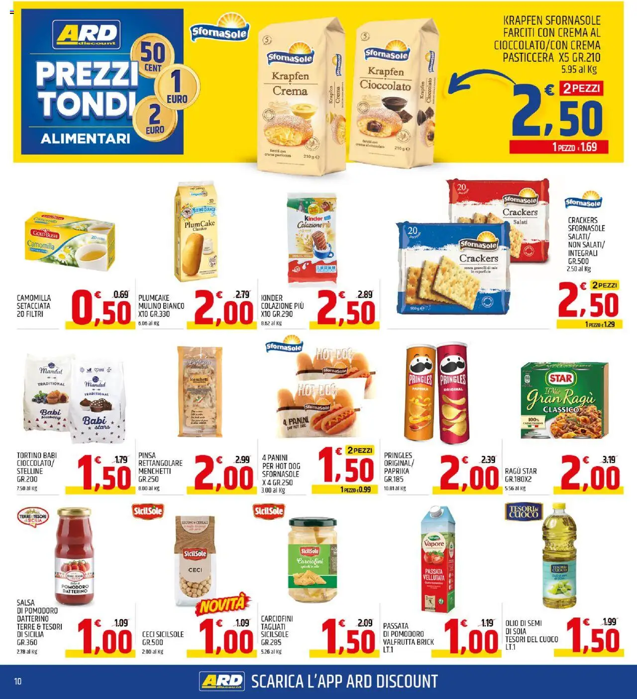 Volantino ARD Discount del 02.10.2025 | Pagina: 10 | Prodotti: Cioccolato, Salsa, Pomodoro, Plumcake