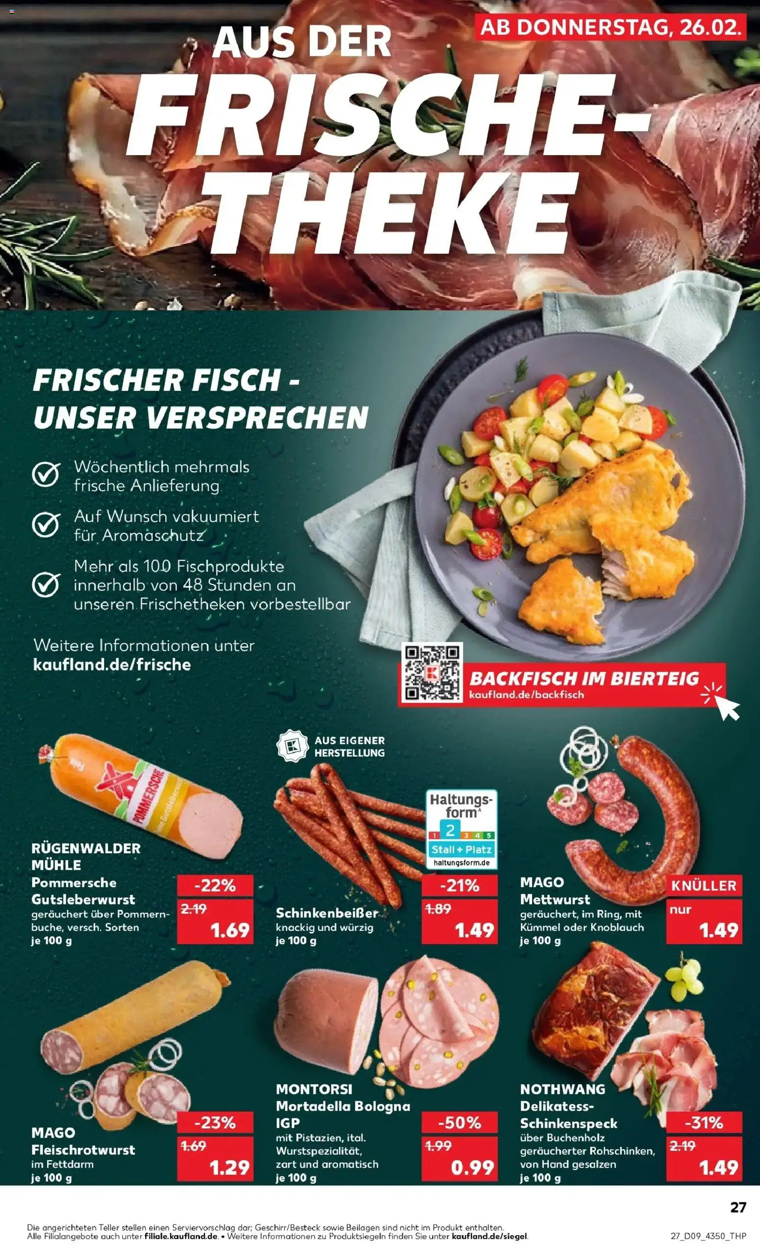 Kaufland prospekt Berlin	 – gültig ab 26.02.2026 | Seite: 27 | Produkte: Mühle, Theke, Fisch, Knoblauch