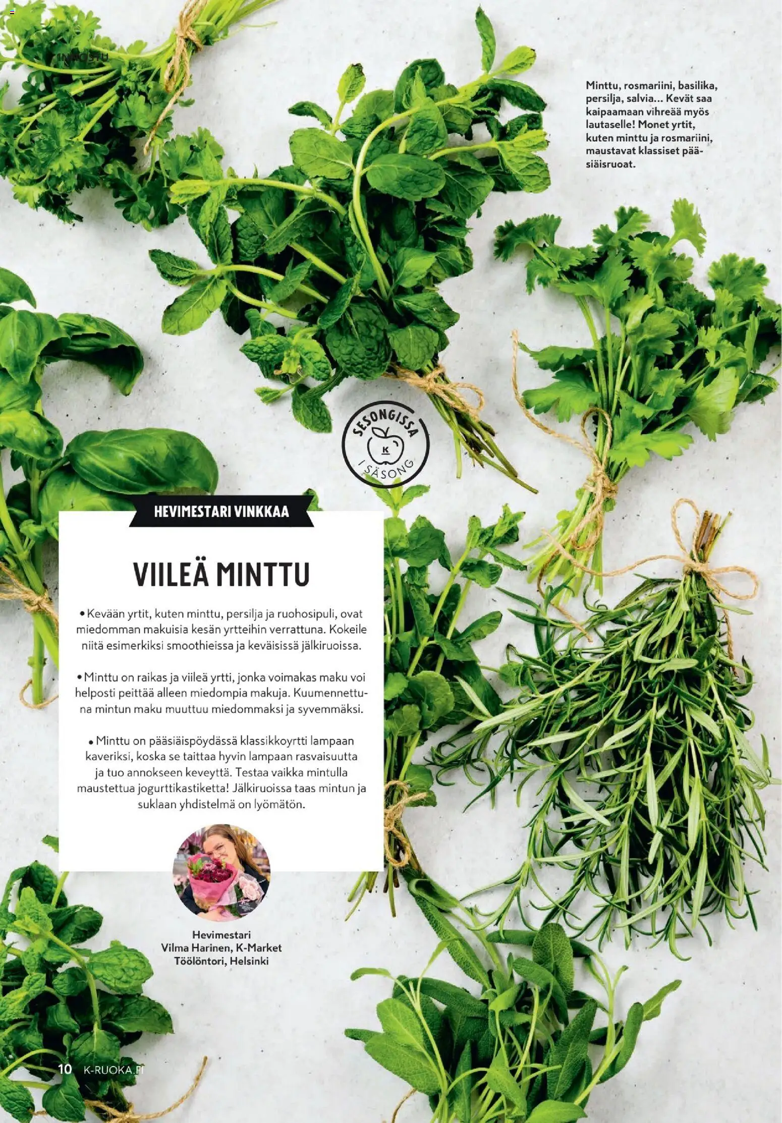 K-Market tarjoukset - K-Ruoka – voimassa 25.03.2026 alkaen | Sivu: 10 | Tuotteet: Minttu, Voi, Persilja