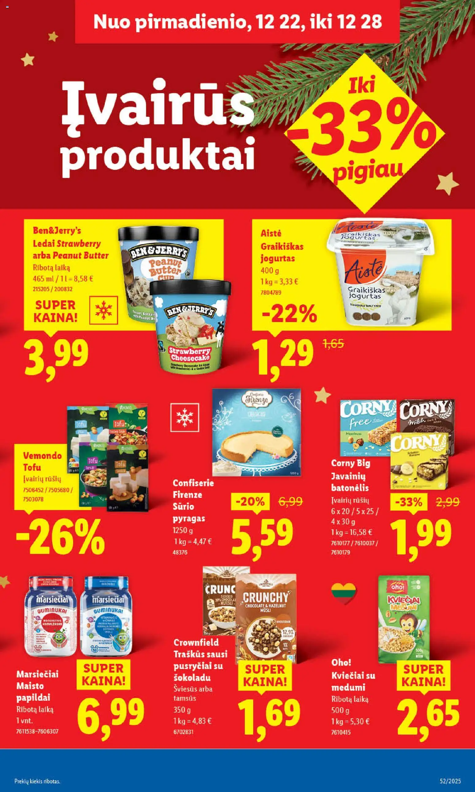 LIDL akcijos nuo 26.12.2025 | Puslapis: 29 | Prekių: Ledai, Pyragas, Jogurtas