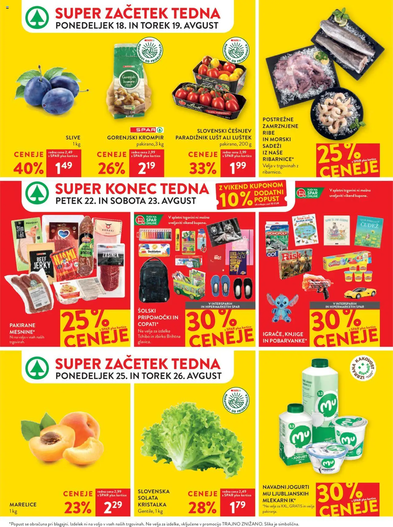 Spar katalog 34/25 │ velja od 20.08.2025 | Stran: 34 | Izdelki: Marelice, Solata, Krompir, Morski sadezi