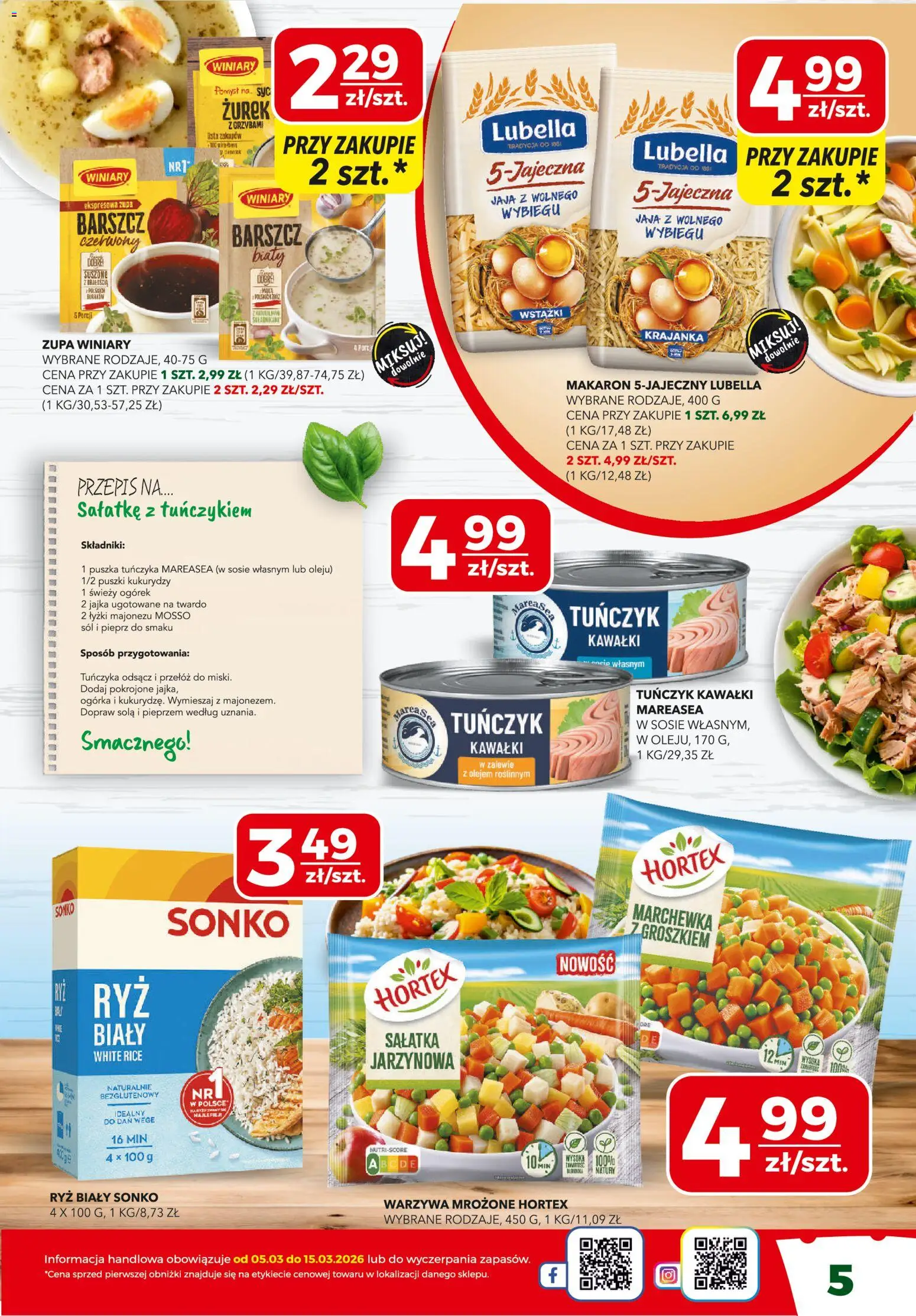 Top Market gazetka od 05.03.2026 | Strona: 5 | Produkty: Jajka, Marchewka, Warzywa, Marchewka z groszkiem