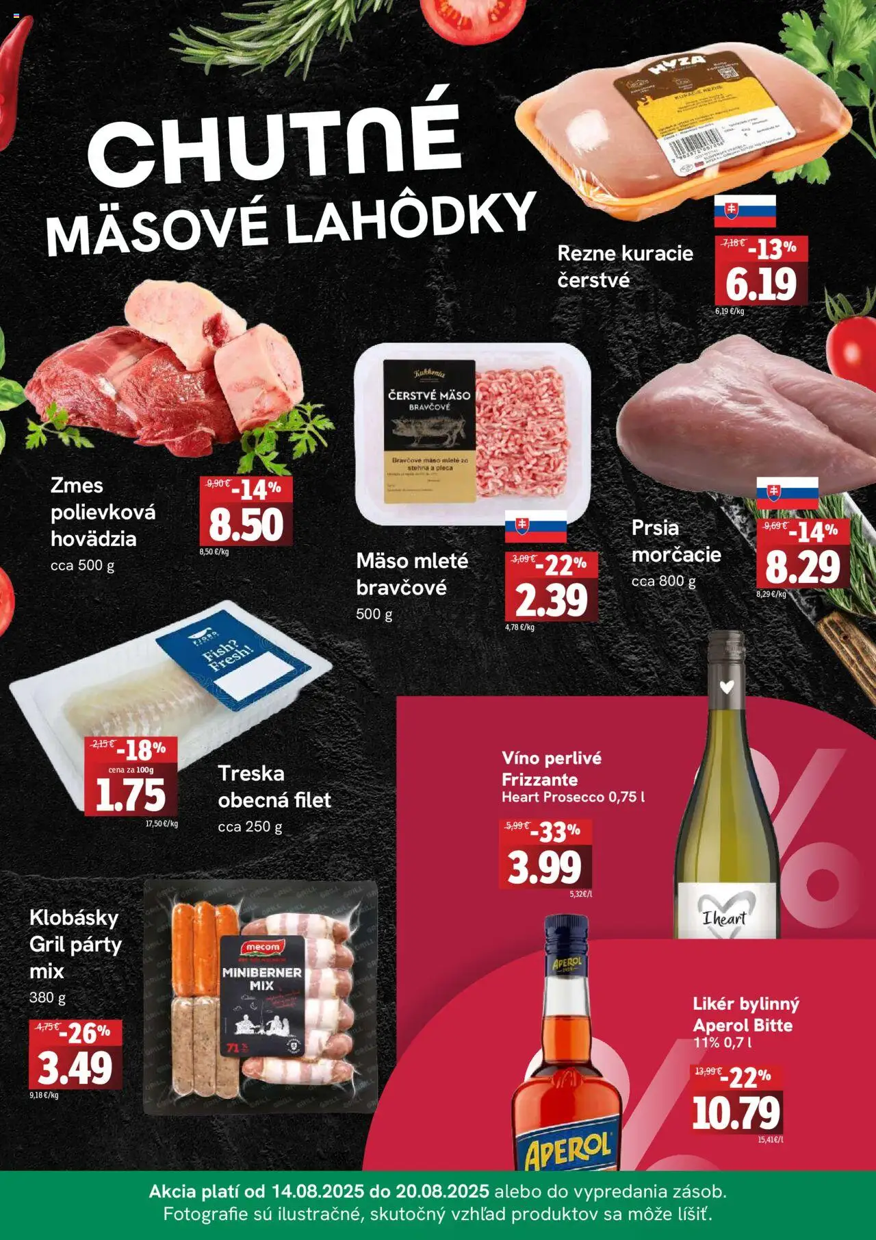 Fresh Leták │ platný od 14.08.2025 | Strana: 2 | Produkty: Gril, Víno, Aperol