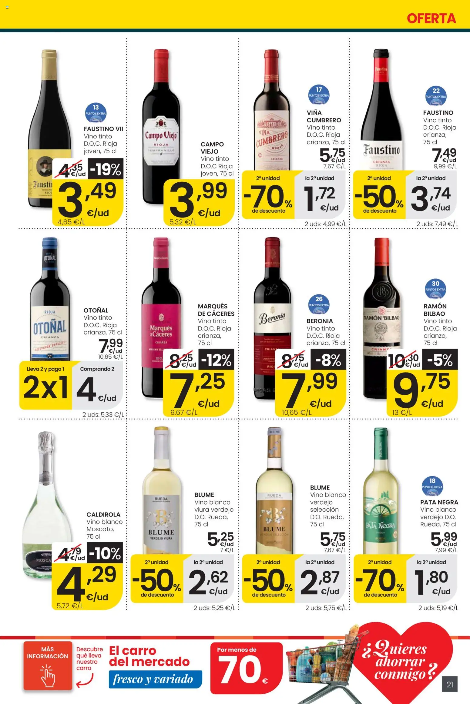 Eroski Quieres ahorrar conmigo Center │ válido desde el 16.04.2026 | Página: 21 | Productos: Vino