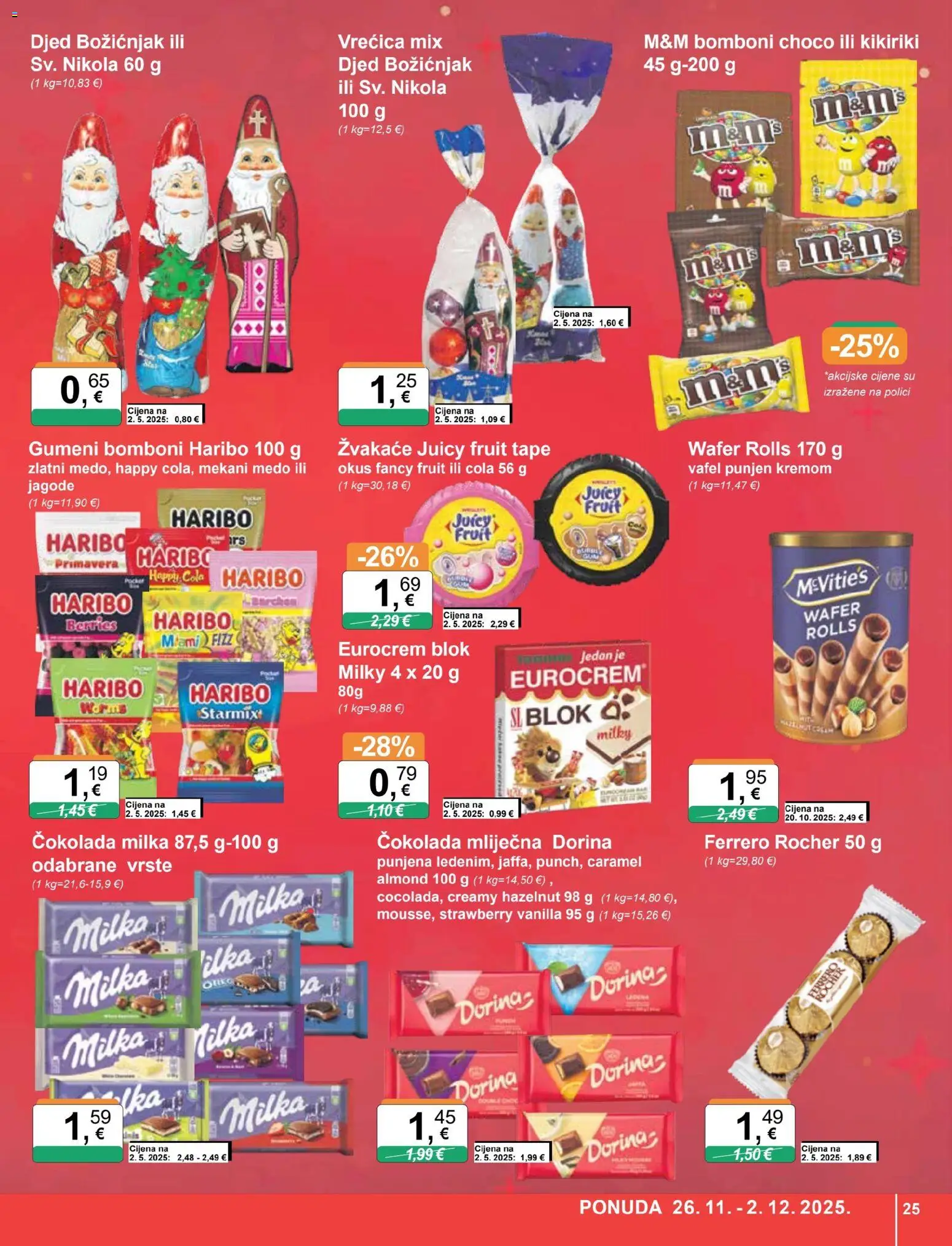 KTC katalog | vrijedi od 26.11.2025 | Stranica: 25 | Proizvodi: Dorina, Bomboni, Jagode, Kikiriki