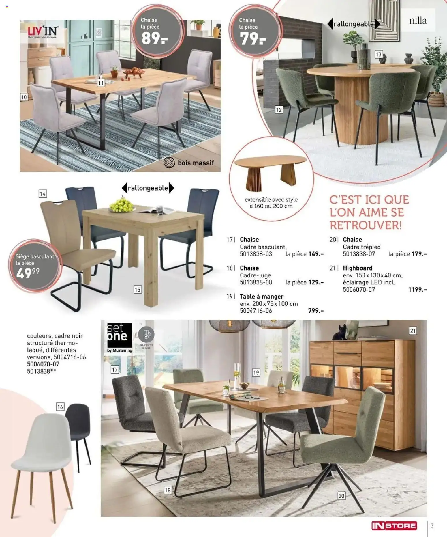 {H1} | Page: 3 | Produits: Store, Table, Table à manger, Cadre