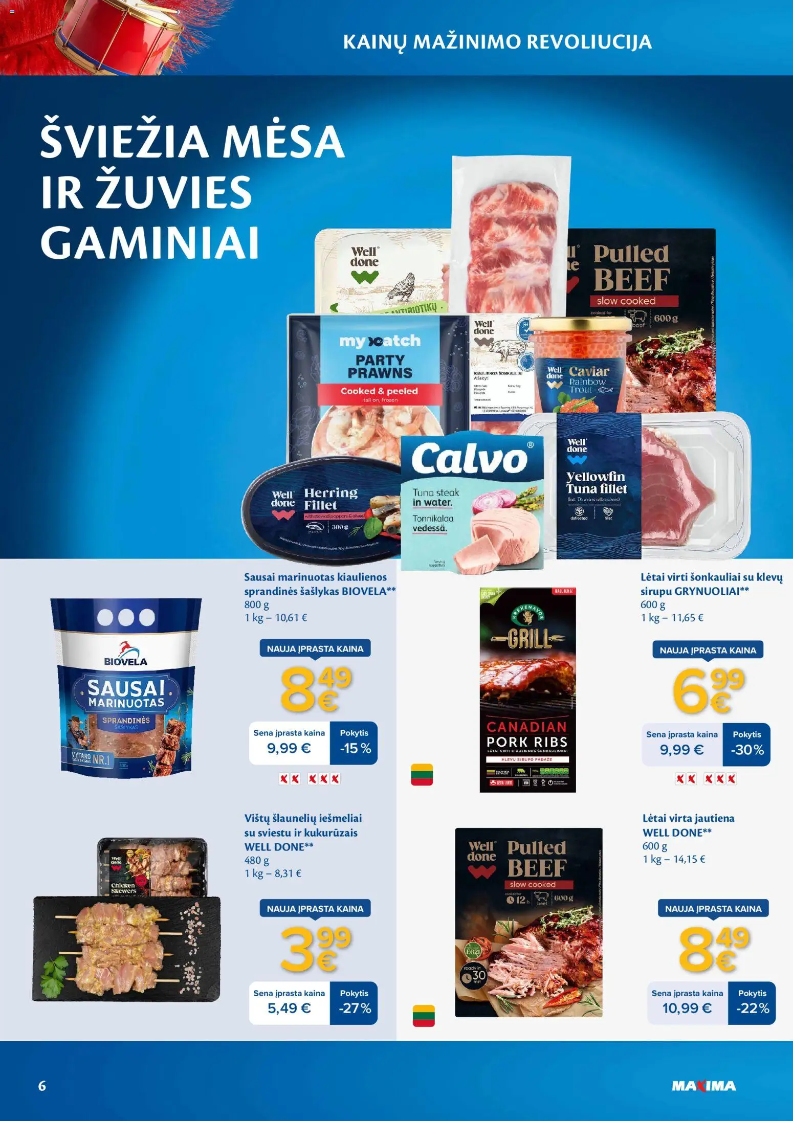 MAXIMA akcijos nuo 07.04.2026 | Puslapis: 6 | Prekių: Kiaulienos, Jautiena