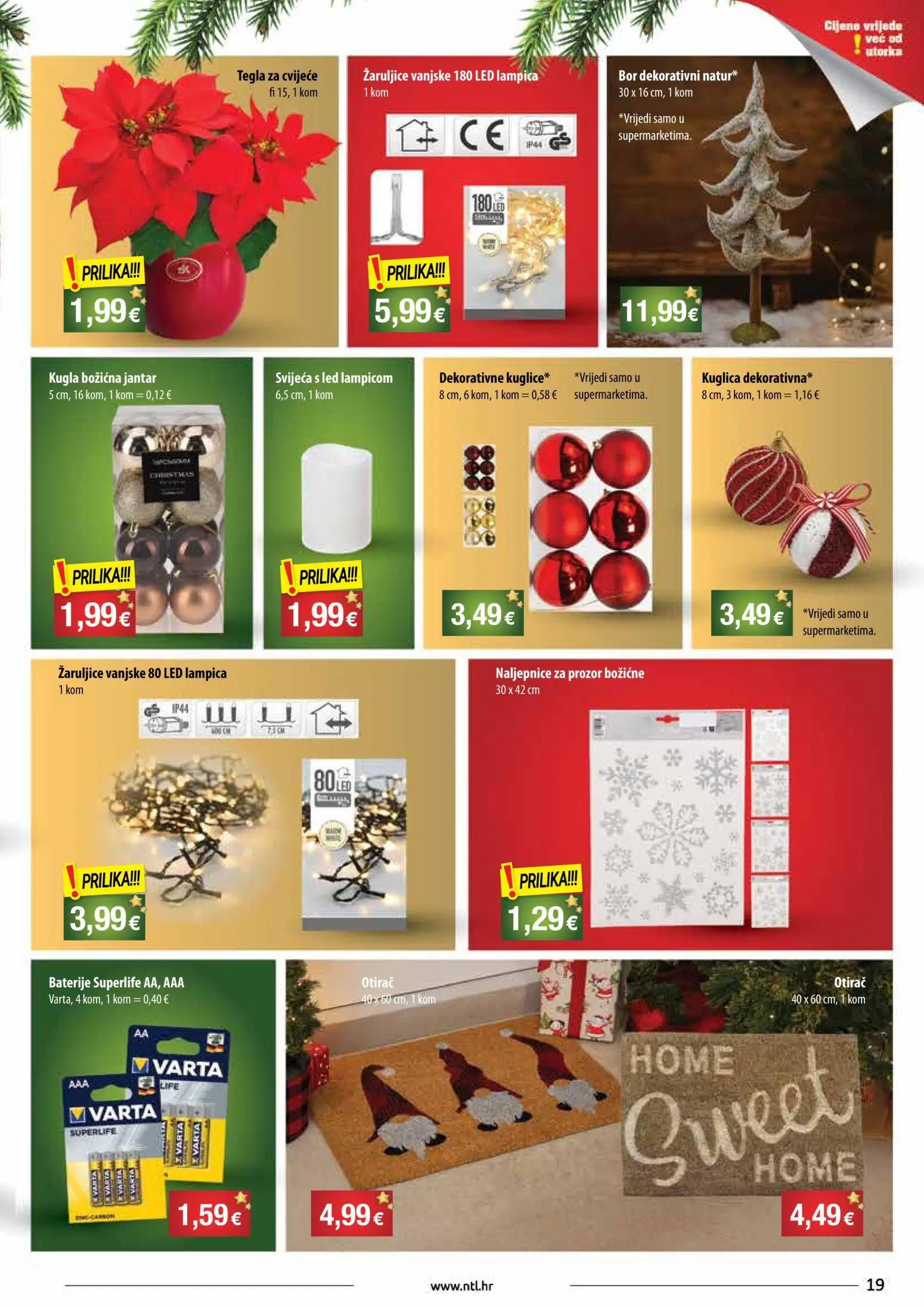 NTL katalog | vrijedi od 17.12.2025 | Stranica: 19 | Proizvodi: Cvijeće, Med, Otirač, Baterije