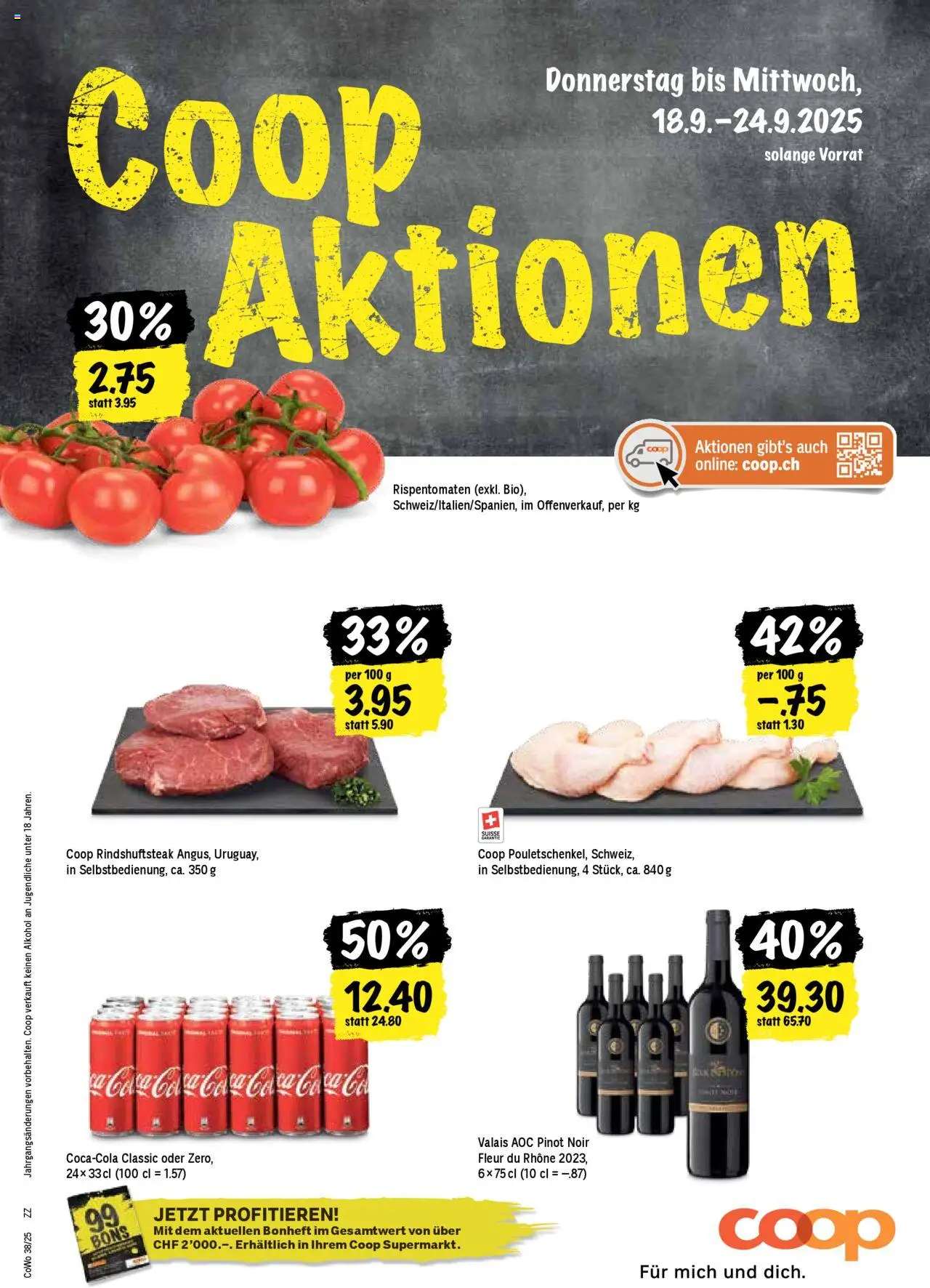 Coop Aktionen – gültig ab 18.09.2025 | Seite: 1 | Produkte: Coca Cola