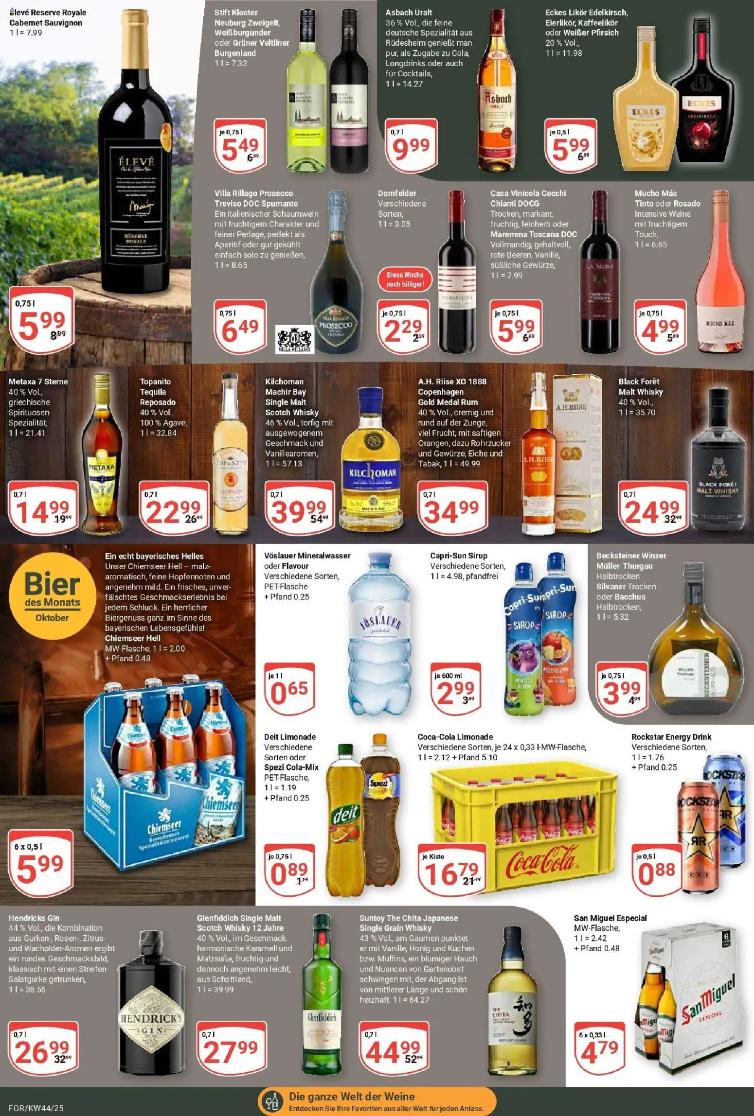 Globus prospekt Forchheim	 – gültig ab 26.10.2025 | Seite: 16 | Produkte: Rum, Mineralwasser, Pfirsich, Kuchen