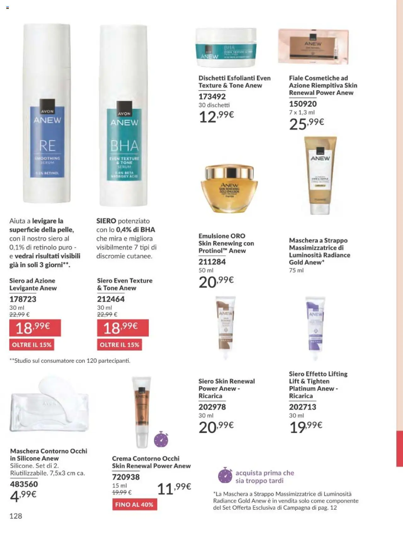 Volantino Avon del 01.09.2025 | Pagina: 128 | Prodotti: Crema, Maschera, Silicone