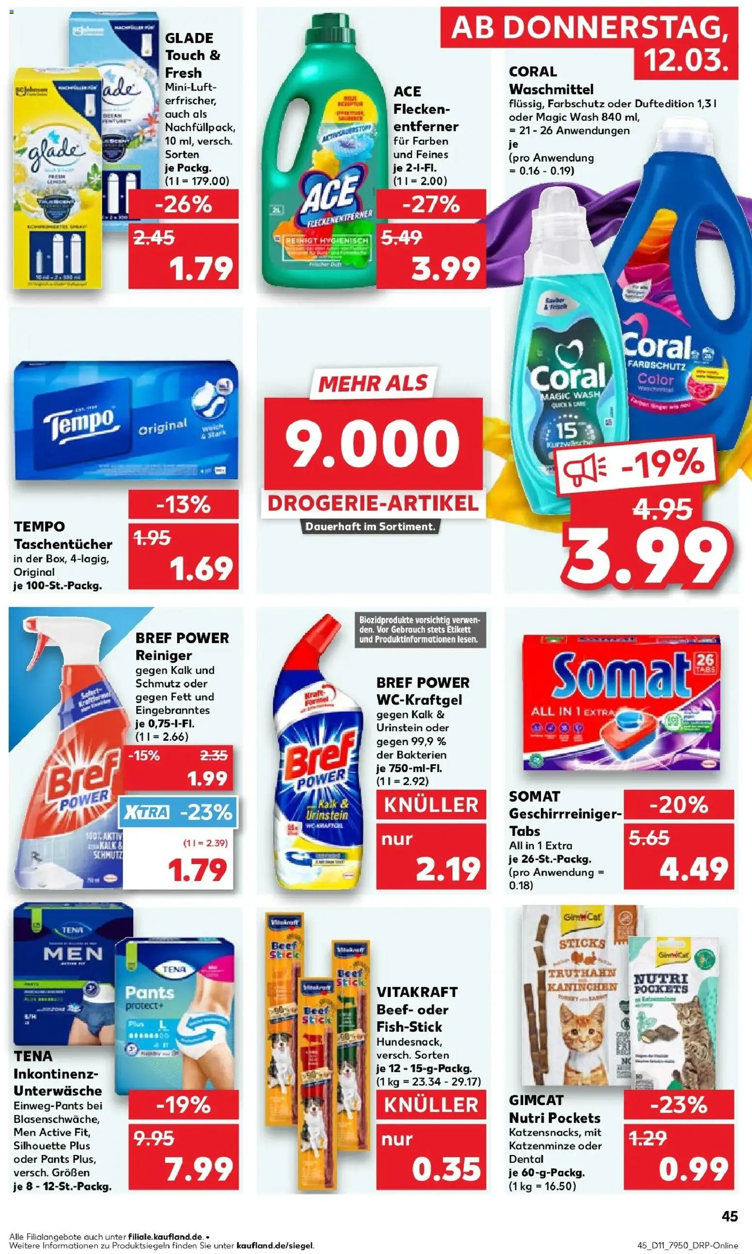 Kaufland Prospekt Herford	 – gültig ab 09.03.2026 | Seite: 57 | Produkte: Coral, Kaninchen, Fleckenentferner, Unterwäsche