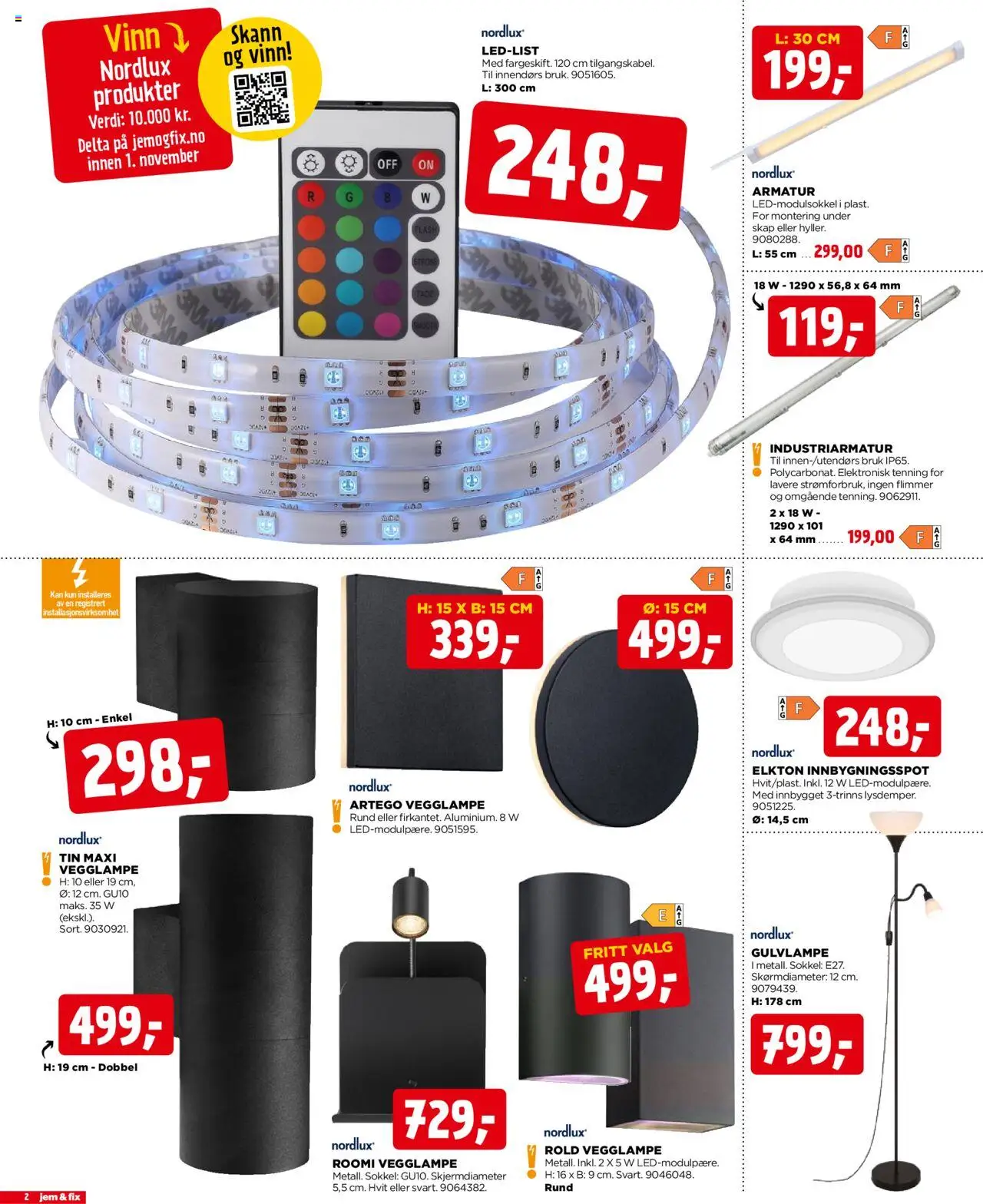{H1} | Side: 2 | Produkter: Vegglampe
