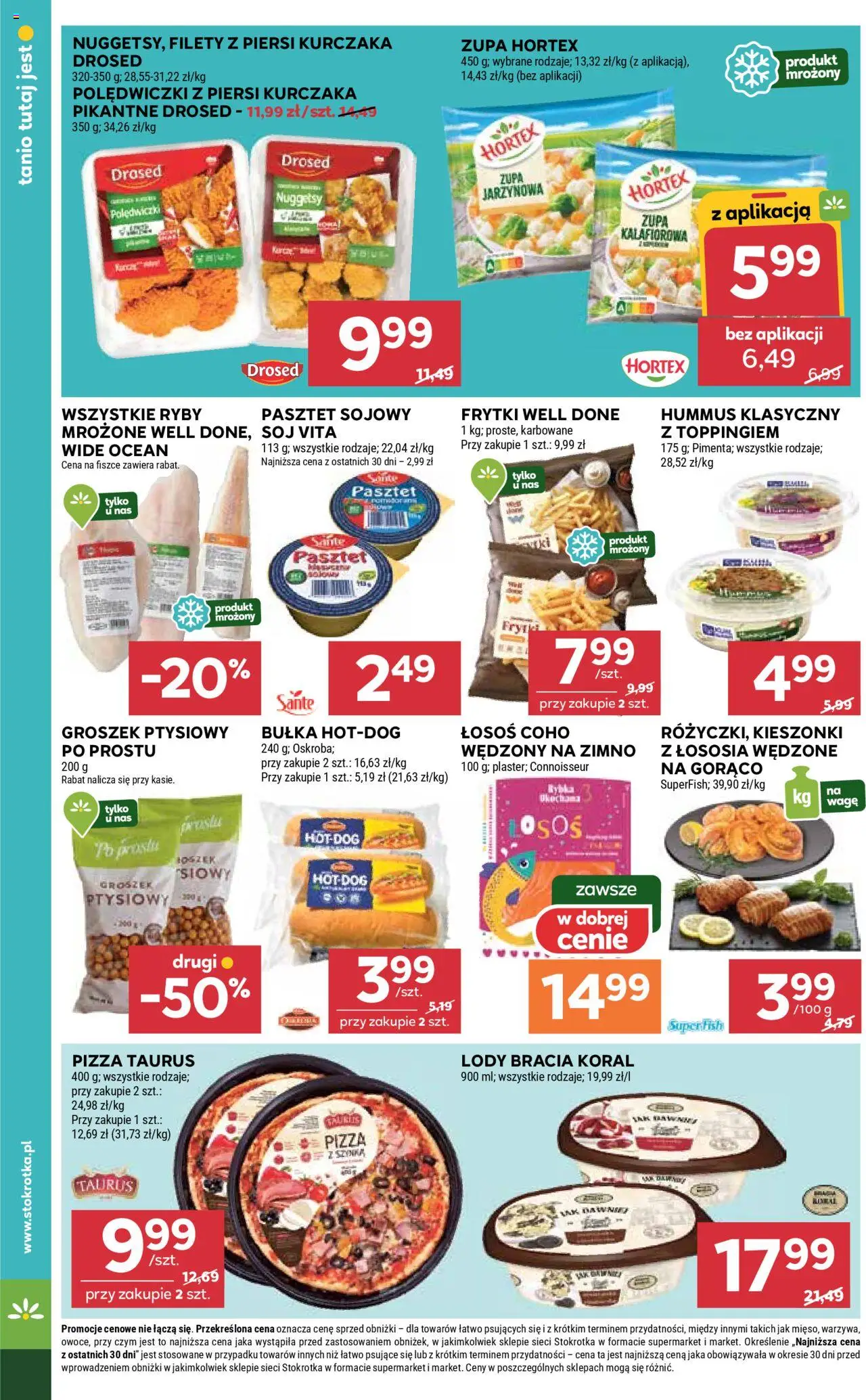 Stokrotka Gazetka od 09.10.2025 | Strona: 30 | Produkty: Groszek, Łosoś, Bułka, Pizza