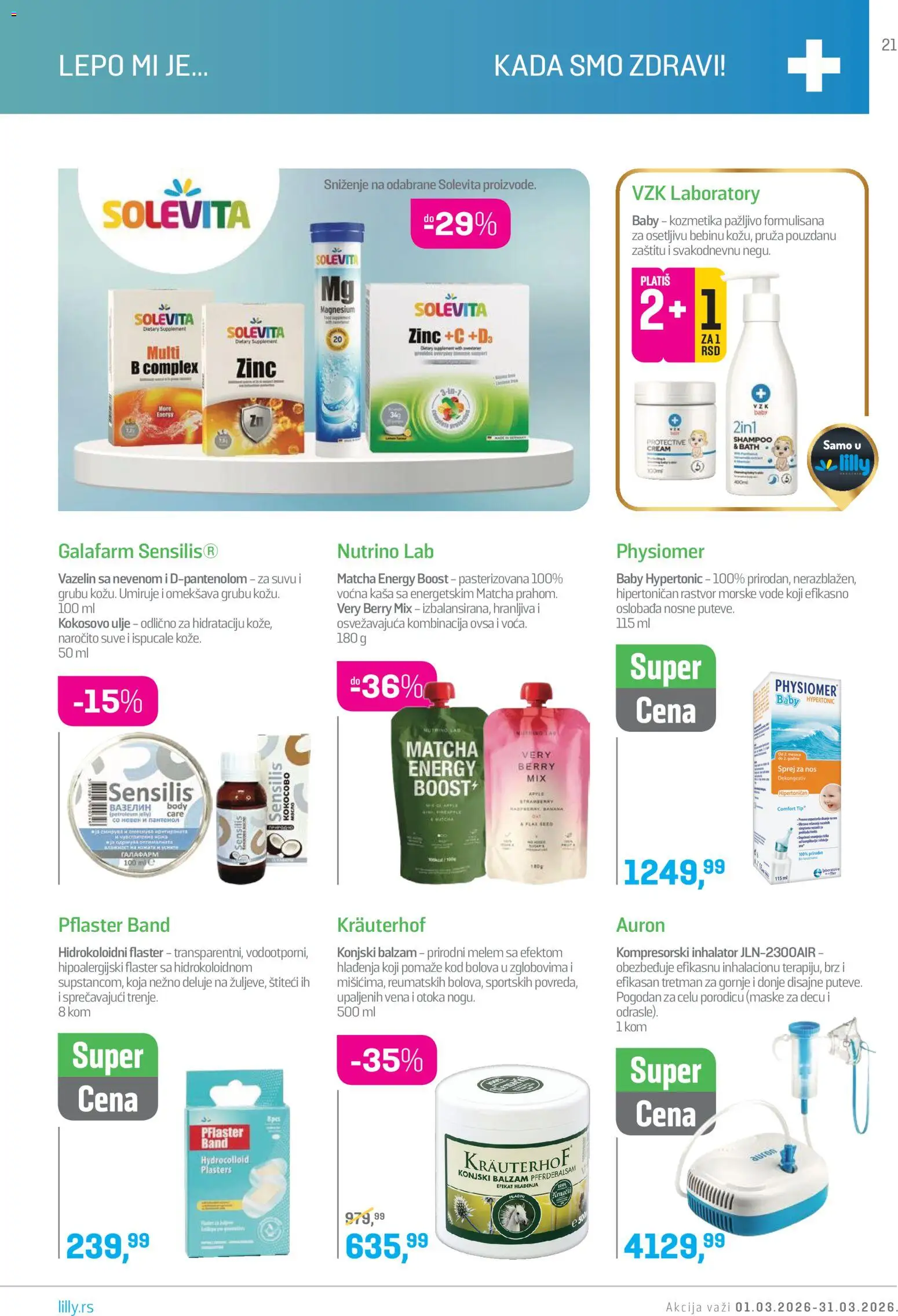 Lilly drogerie katalog - važi od 01.03.2026 | Strana: 21 | Proizvode: Kokosovo ulje, Balzam, Ulje